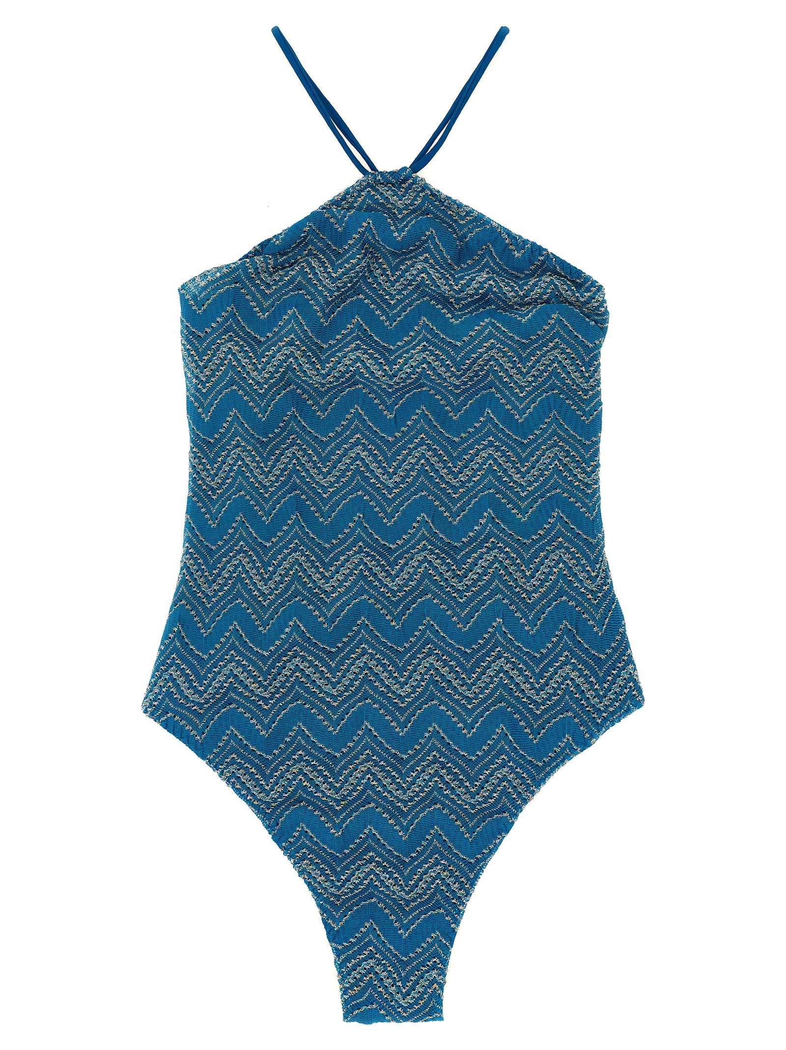 Zig Zag Lamé One-piece Swimsuit