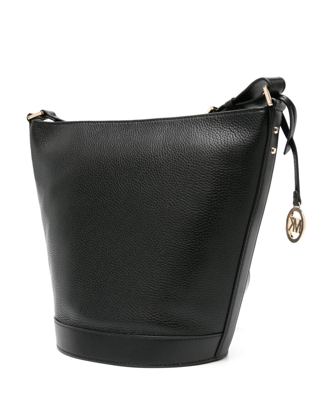 Shop Michael Michael Kors Medium Tz Bucket Bag In Black