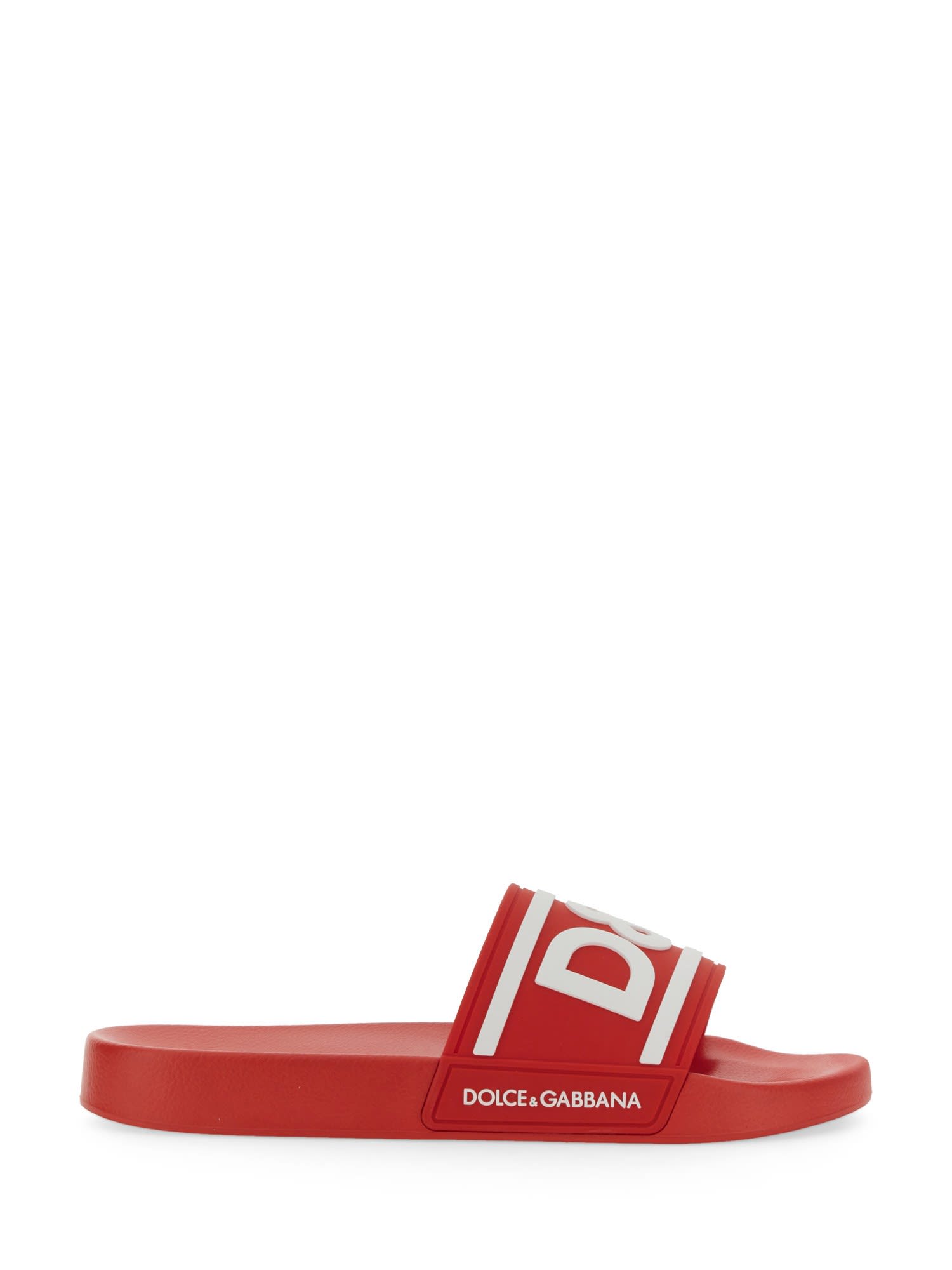 Dolce & Gabbana Slide Sandal With Logo