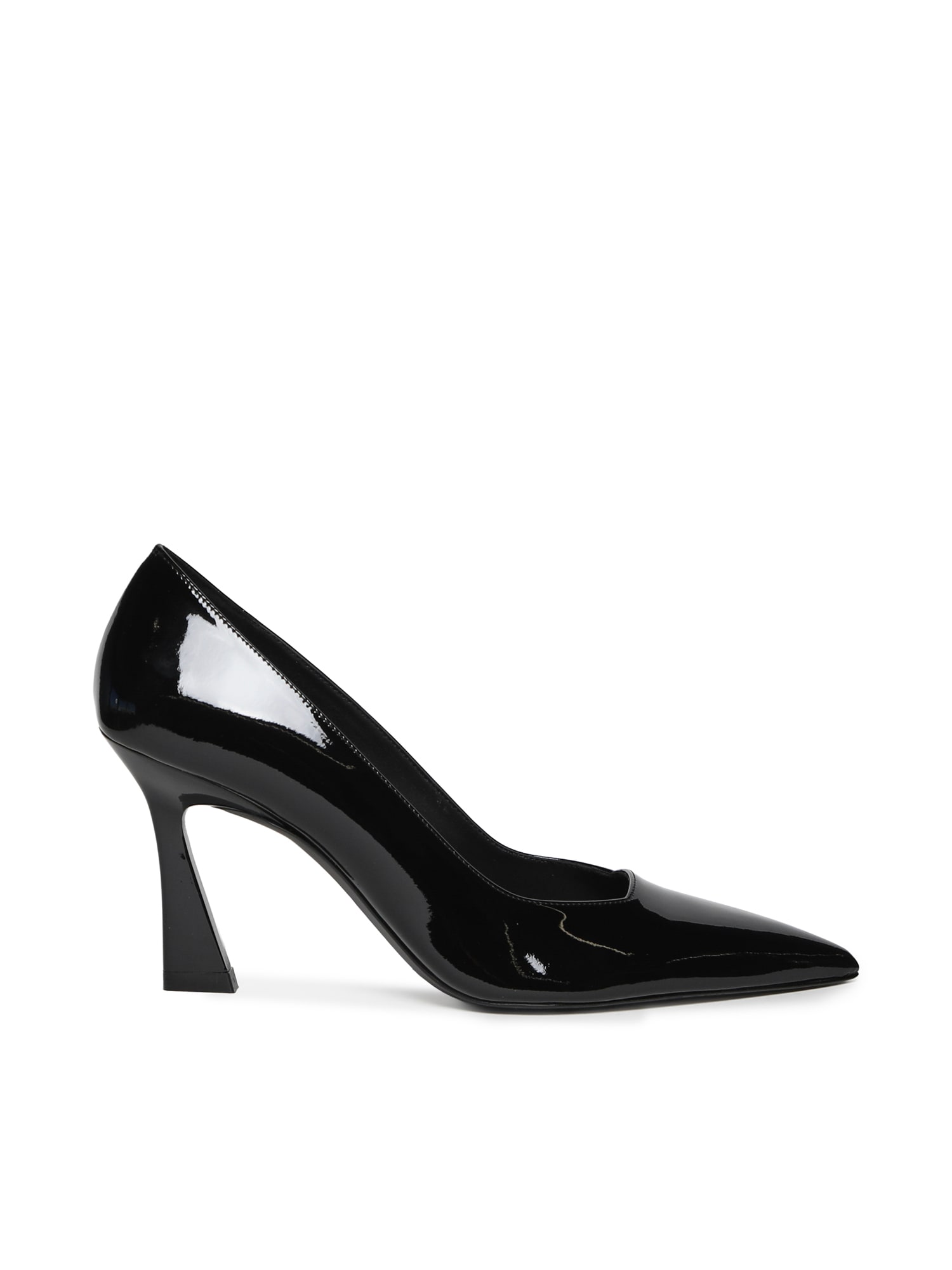 Stuart Weitzman Vinnie 85 Pumps In Black Patent Leather In Black