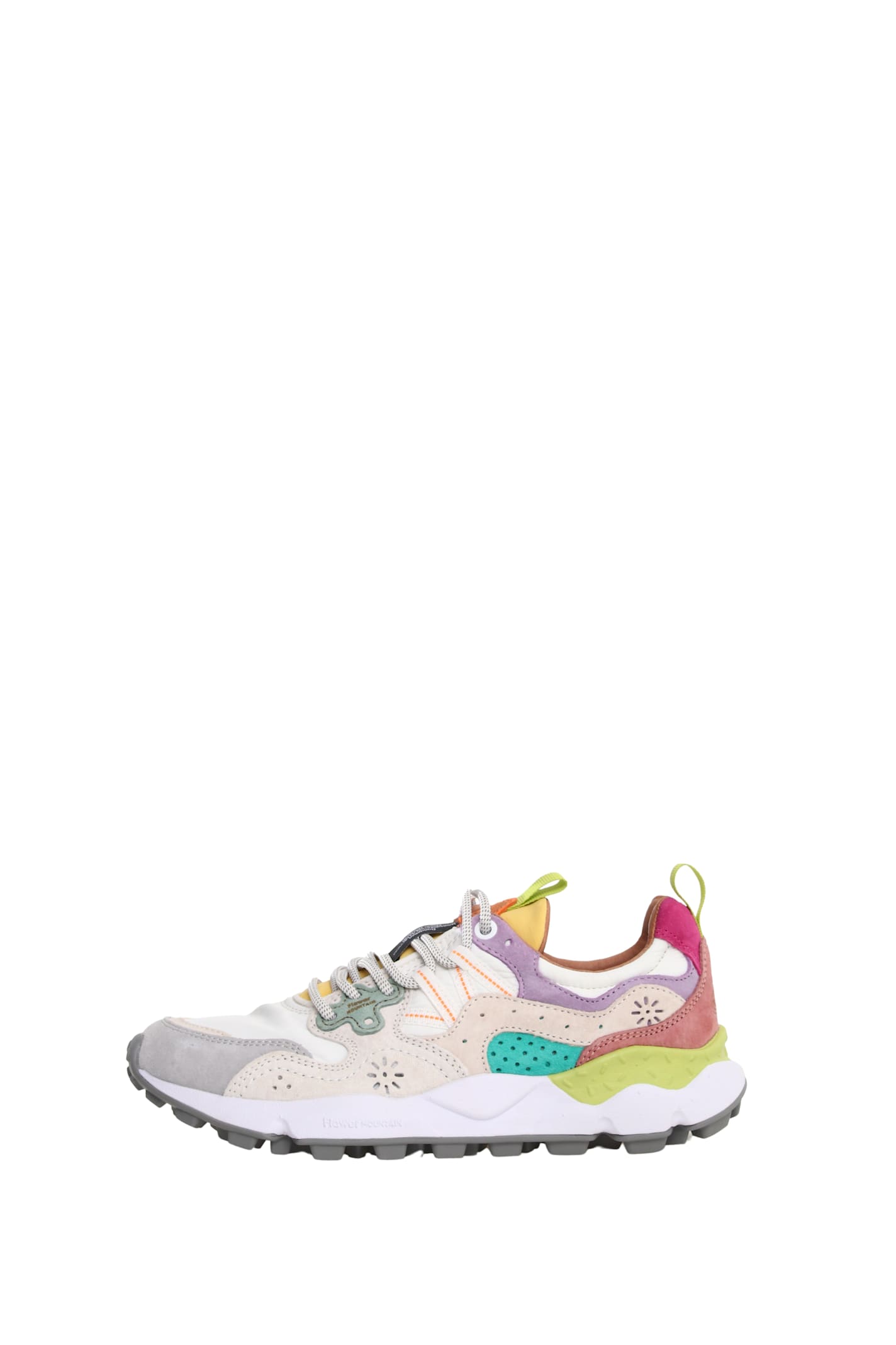 Flower Mountain Yamano 3 Light Lilac And White Suede And Nylon Sneakers In Light Lilac White