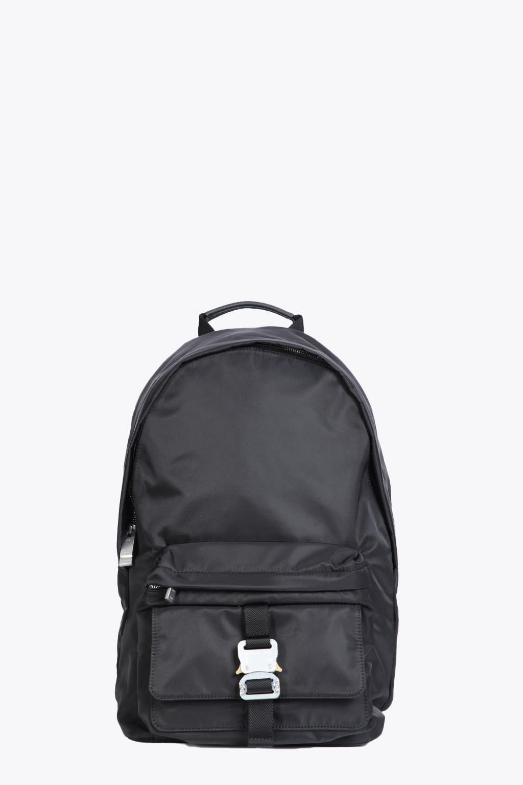 Alyx Backpack - X Black Nylon Backpack With Rollercoaster Buckle. In Nero/argento