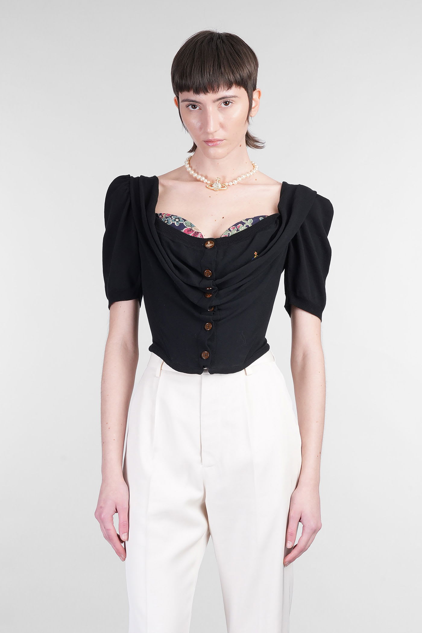 Bea Cardigan In Black Cotton
