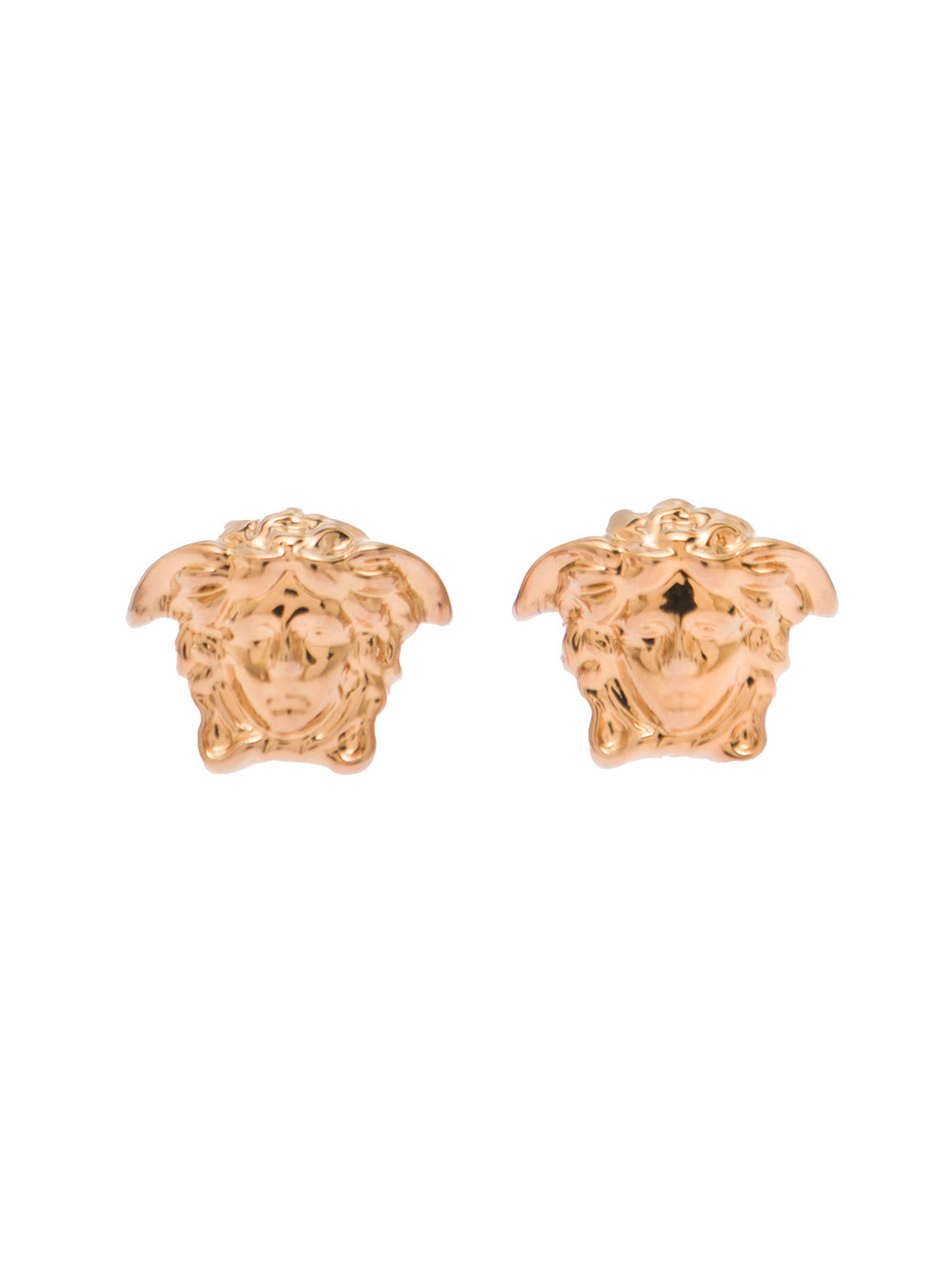 Versace Medusa Head Earrings In Gold-tone Brass Woman