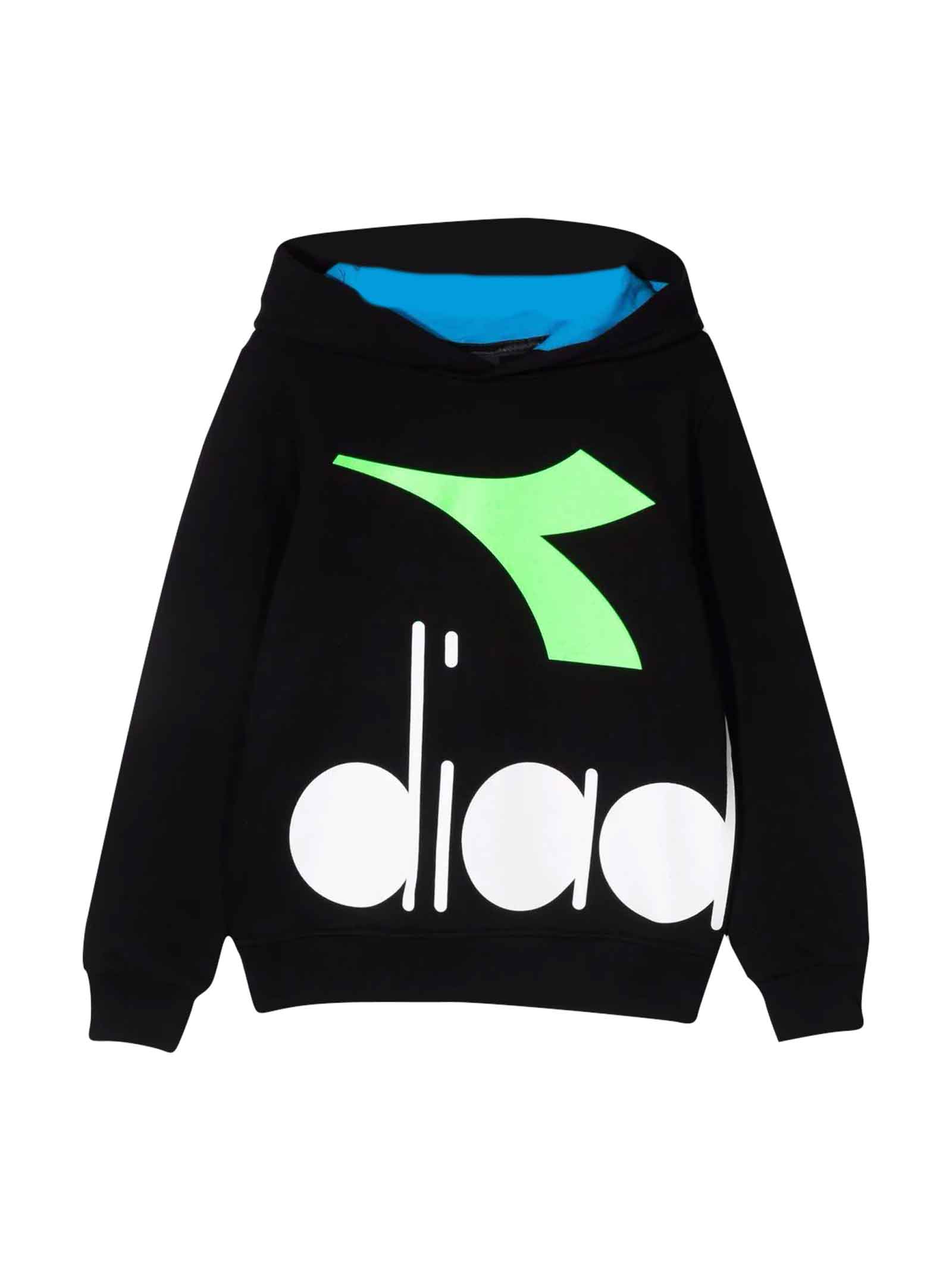Diadora Black Sweatshirt Teen Boy
