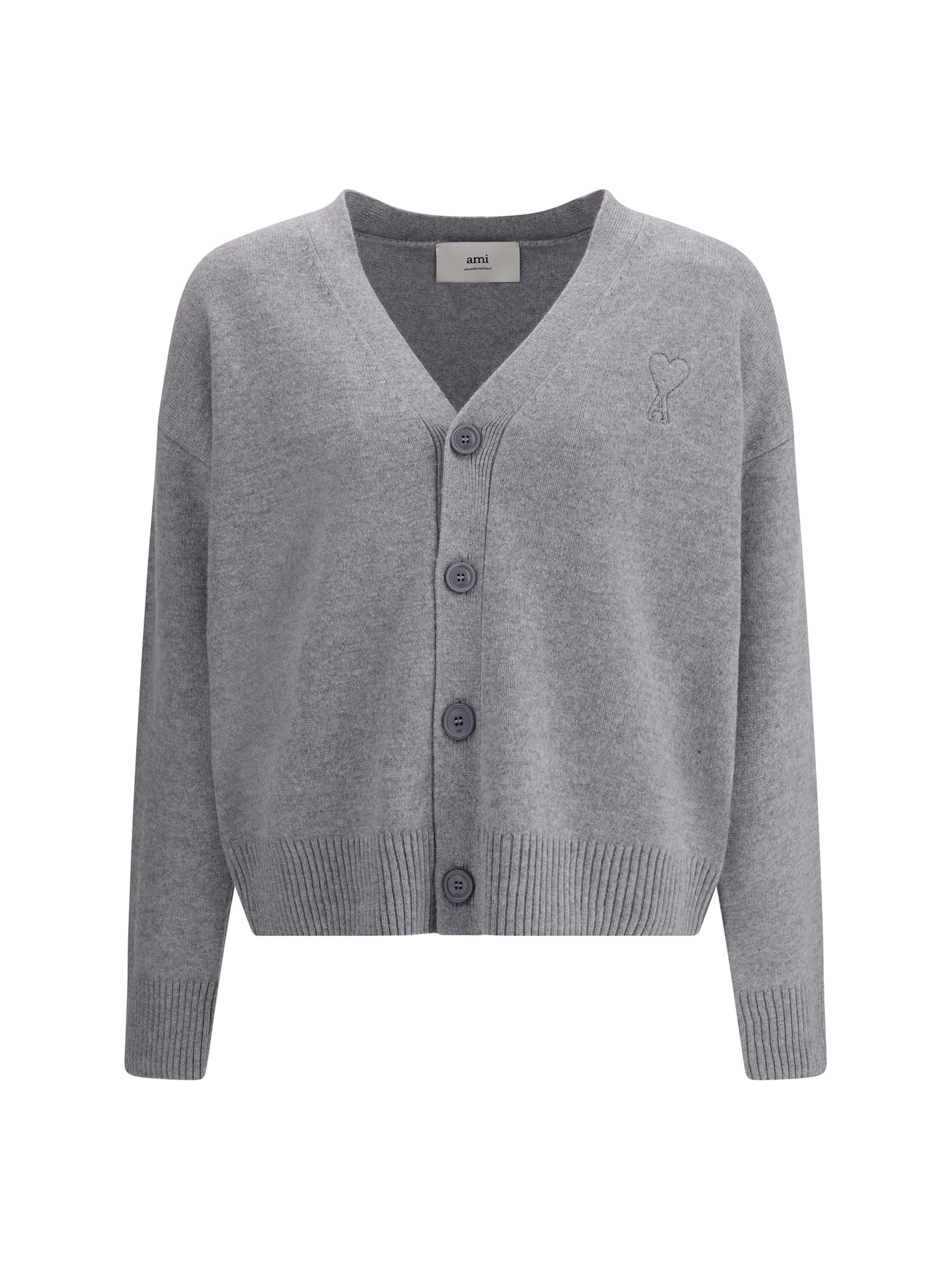 Ami Alexandre Mattiussi Ami Paris Men Wool And Cashmere Cardigan In Multi