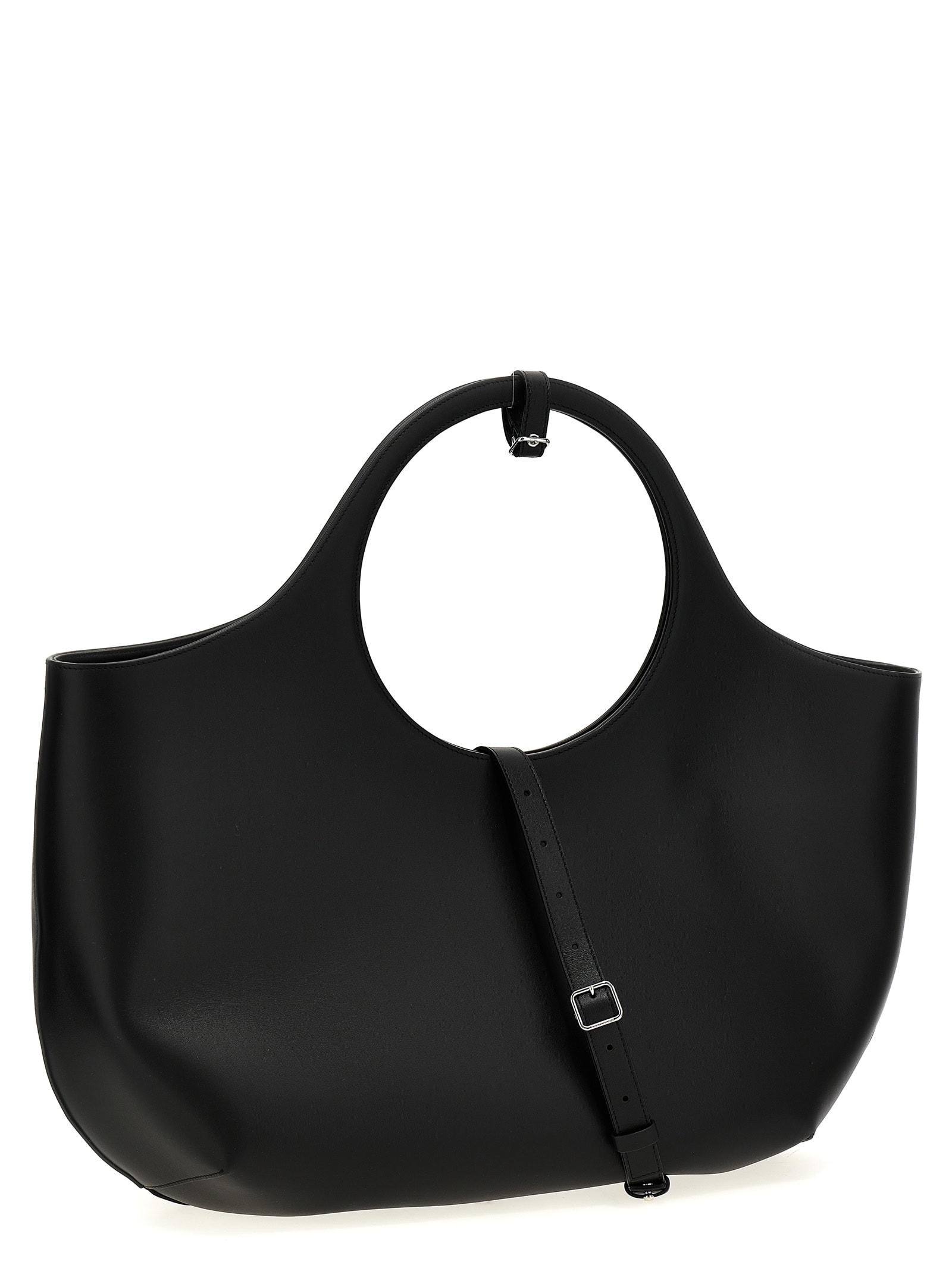 Shop Courrèges Maxi Holy Handbag In Black