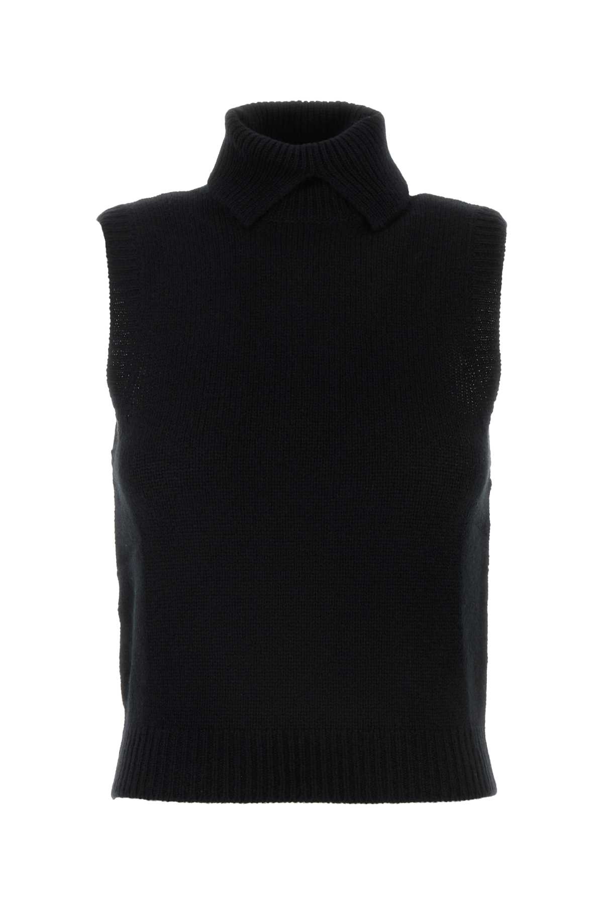 Shop Prada Black Cashmere Vest In Nero