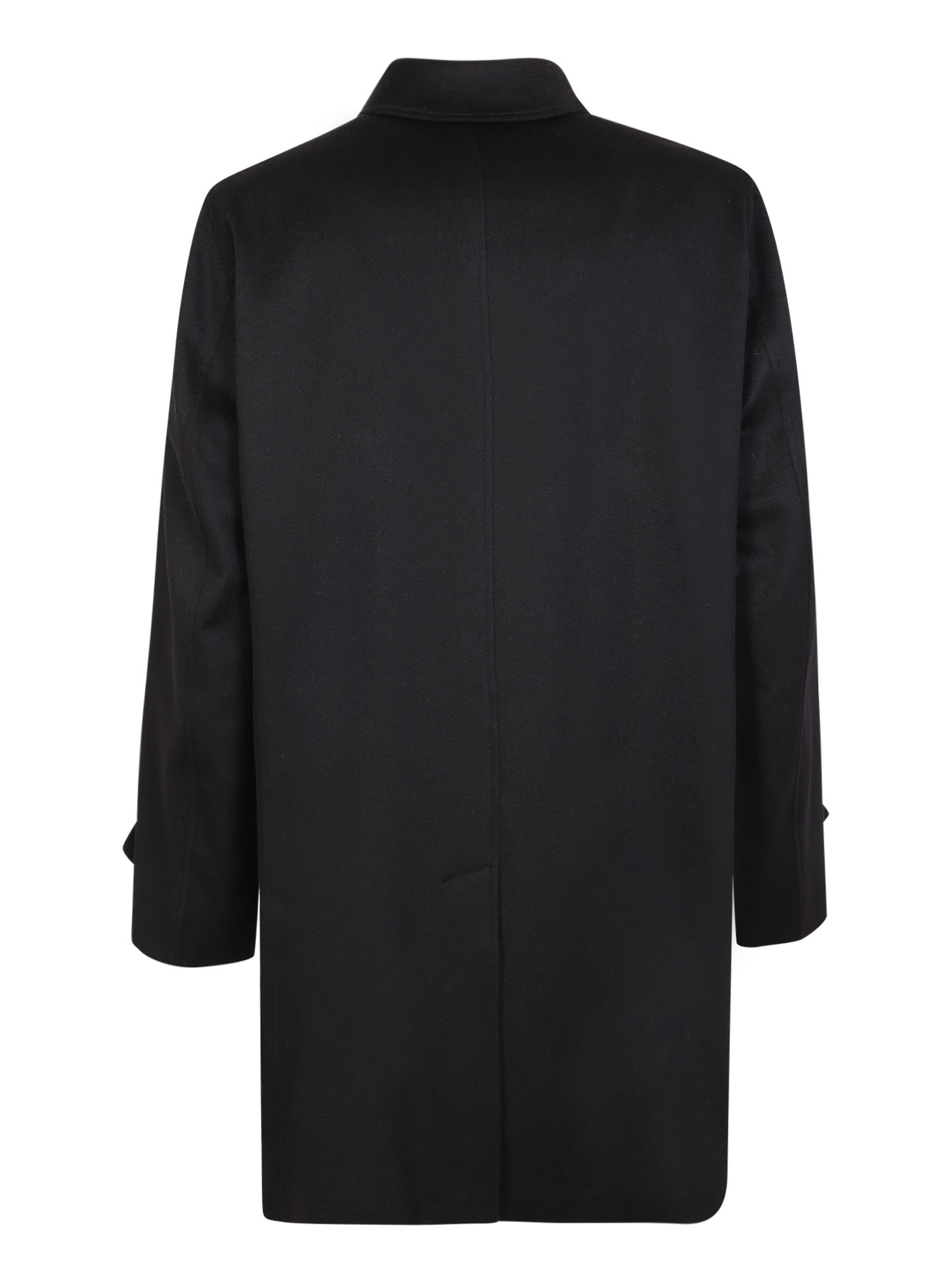 Shop Herno Wool Blend Coat In Black