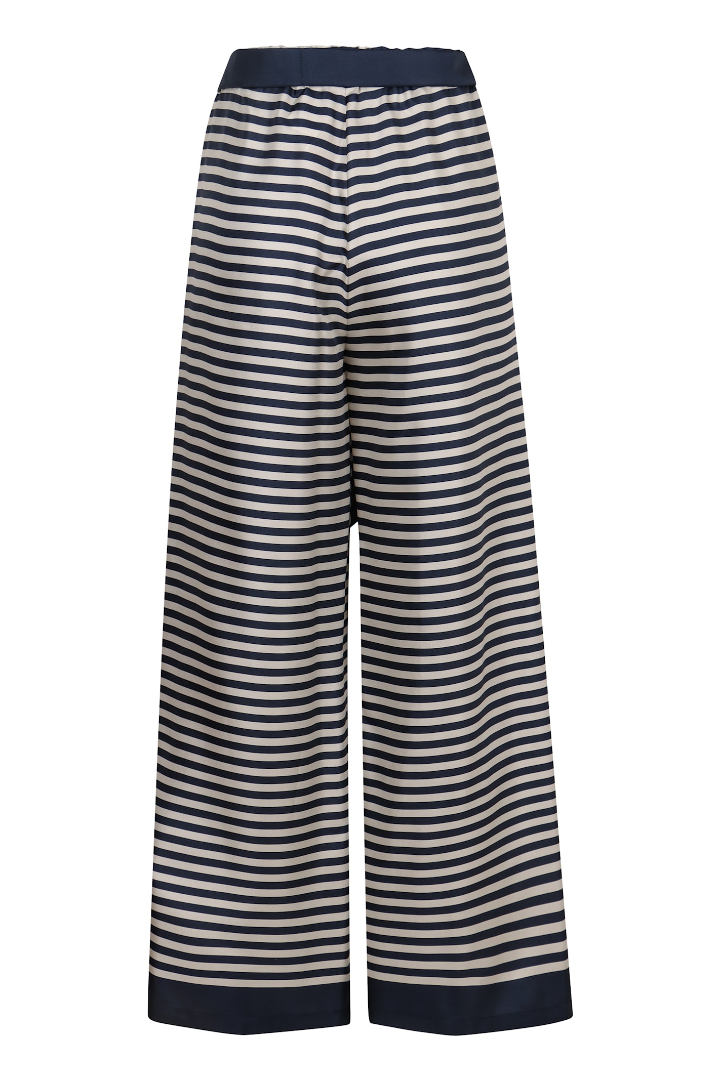's Max Mara Nine Silk Trousers In Blue