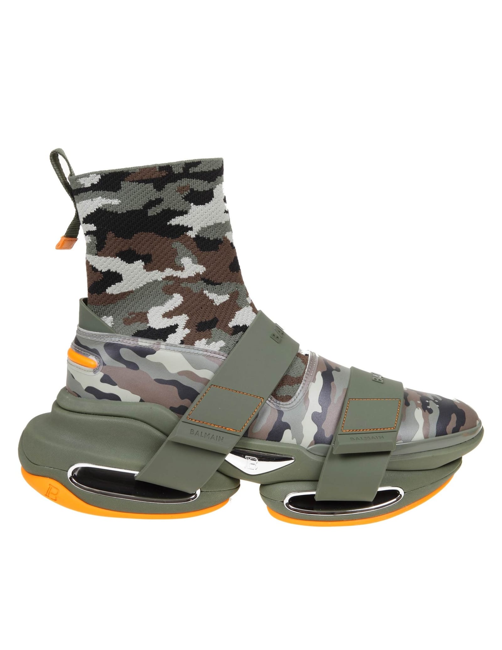 Balmain B Bold Sneakers With Camouflage Print