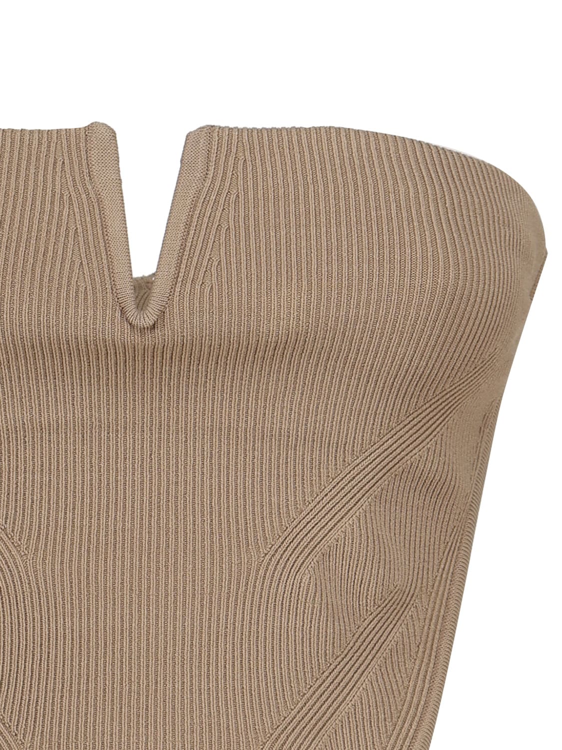 Shop Dion Lee Angular Ribbed Bustier In Nude