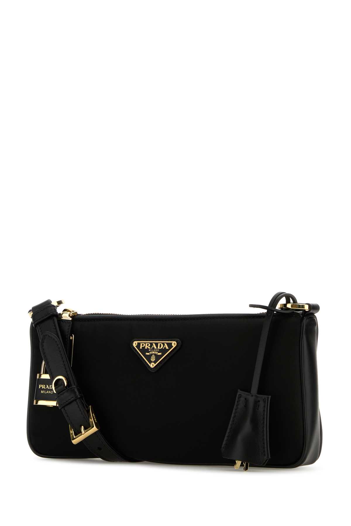 Shop Prada Black Re-nylon Crossbody Bag In Nero