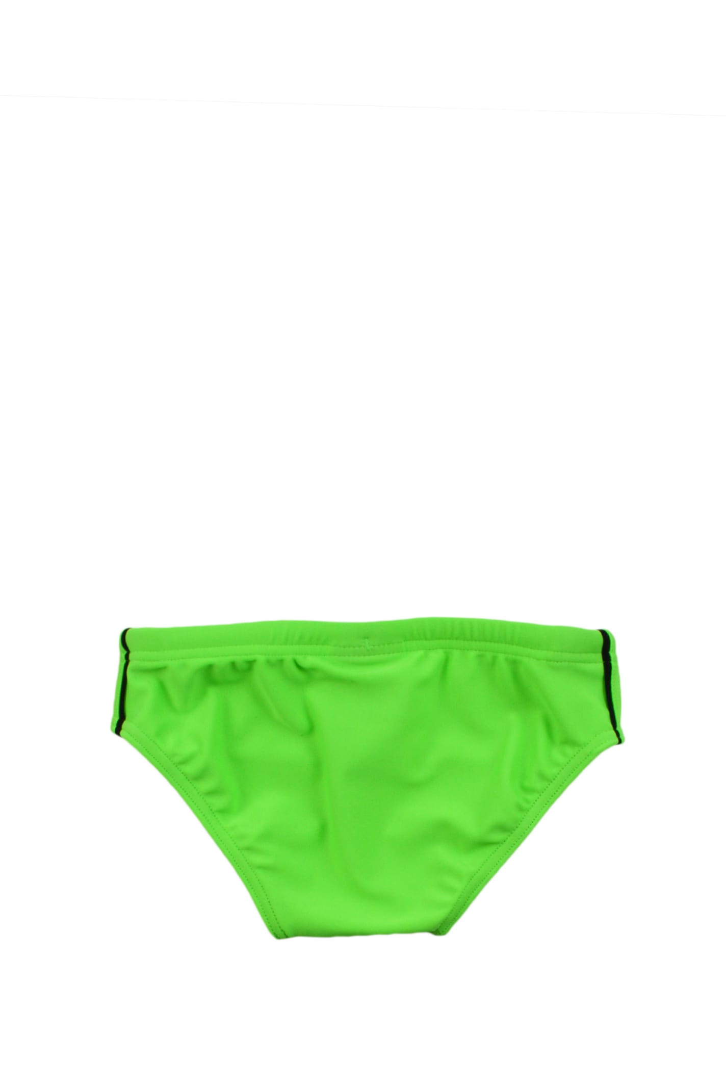 Shop Mc2 Saint Barth Swimsuit With Logo In Green