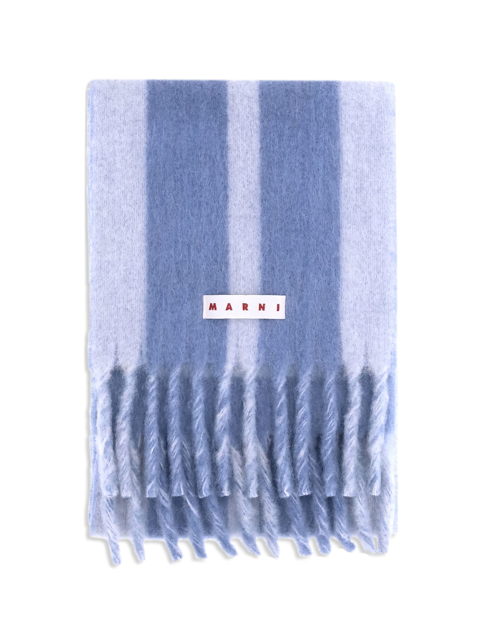 Marni Men Wool Scarf In Blue