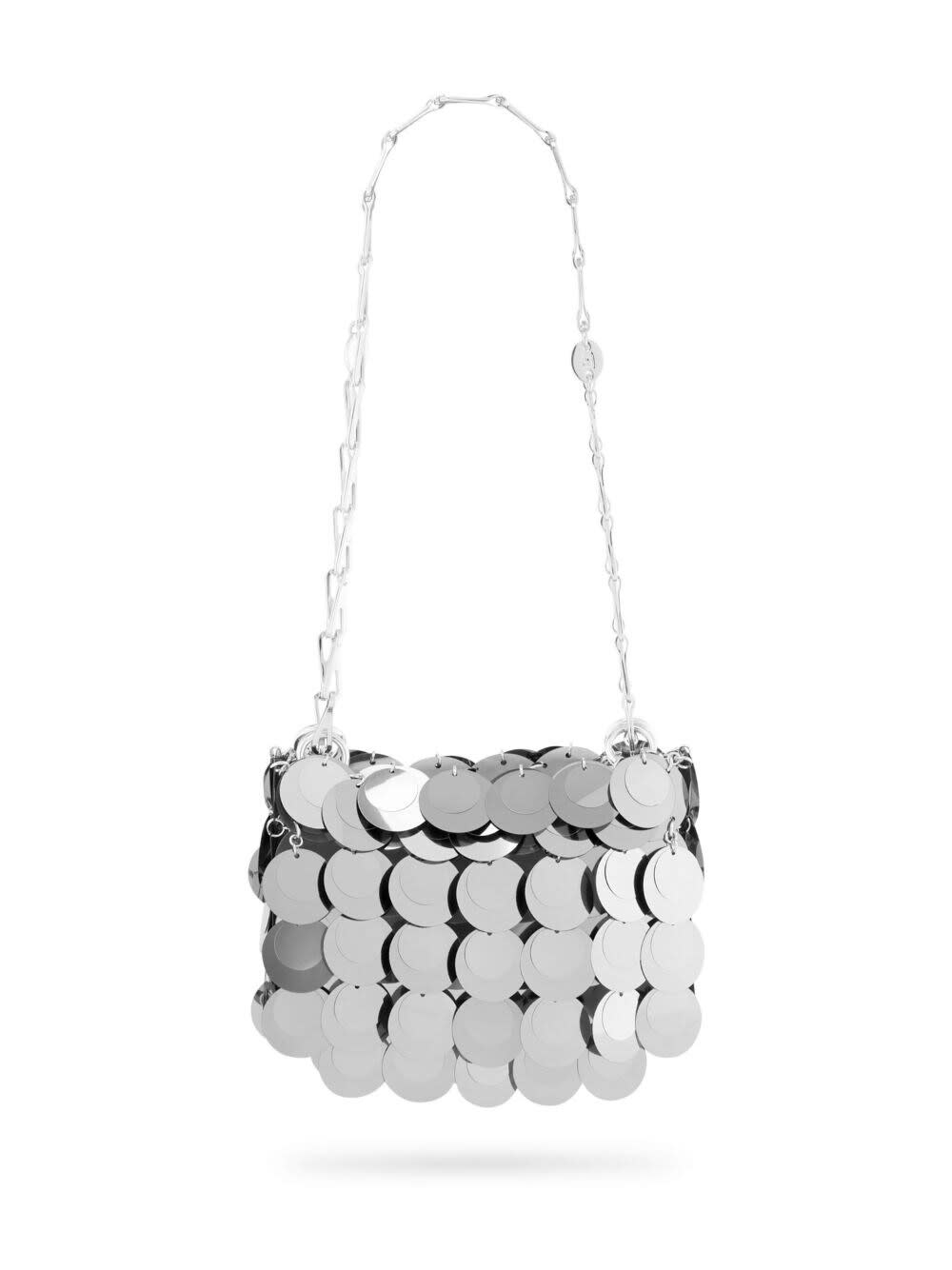 Shop Rabanne Silver Nano Sparkle Bag
