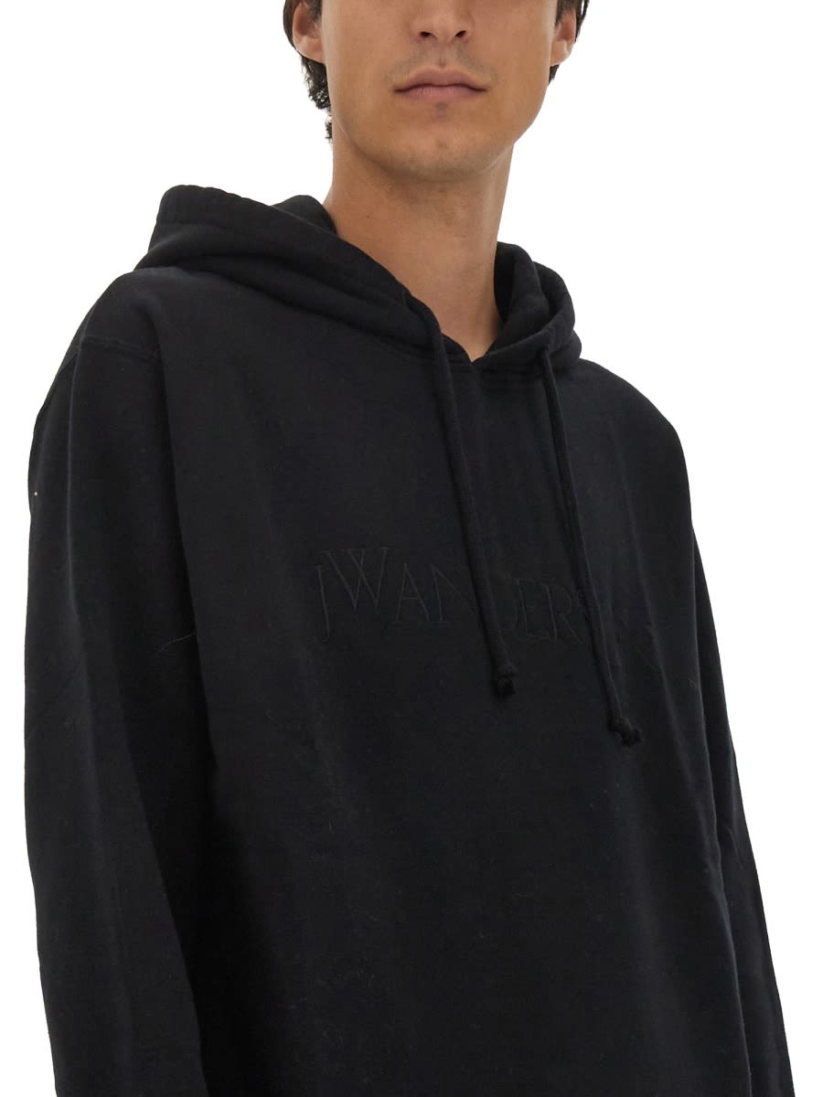 Shop Jw Anderson Sweatshirt With Logo In Black