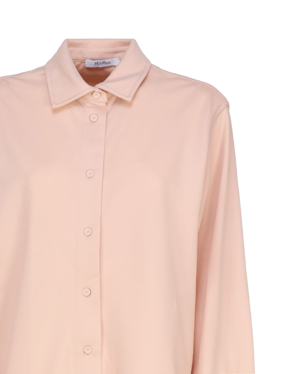 Shop Max Mara Wool Shirt Jacket In Pink