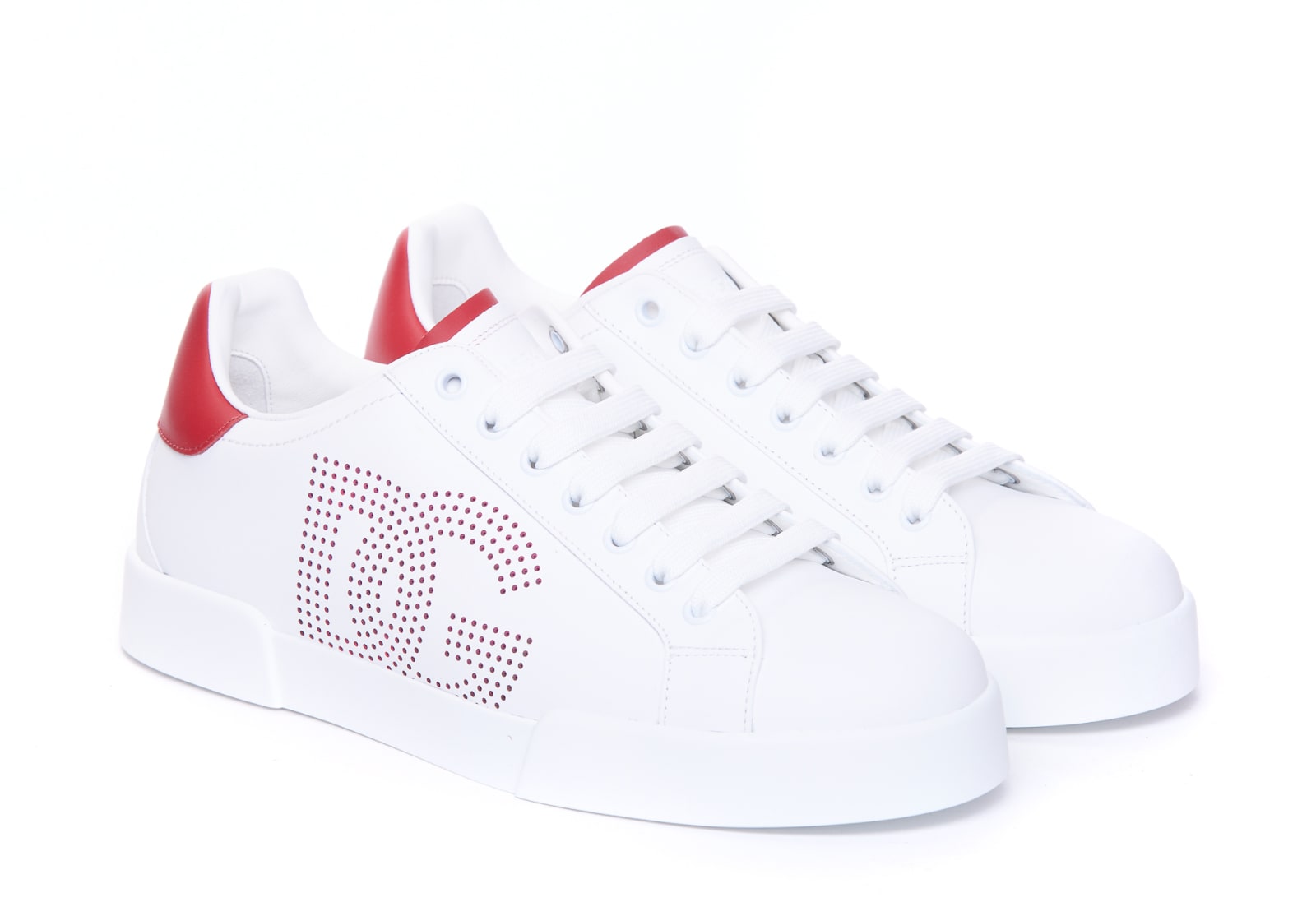 Shop Dolce & Gabbana Portofino Sneakers In White