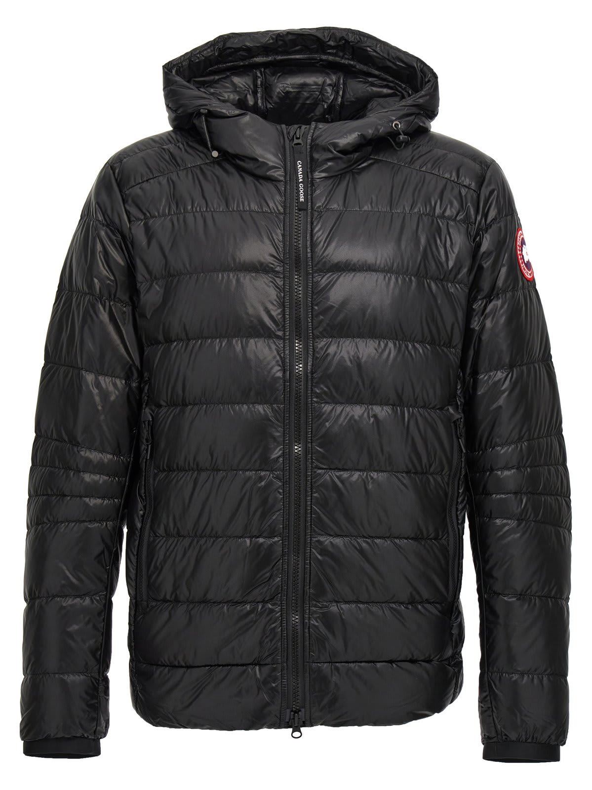 Shop Canada Goose Crofton Hooded Down Jacket In Black