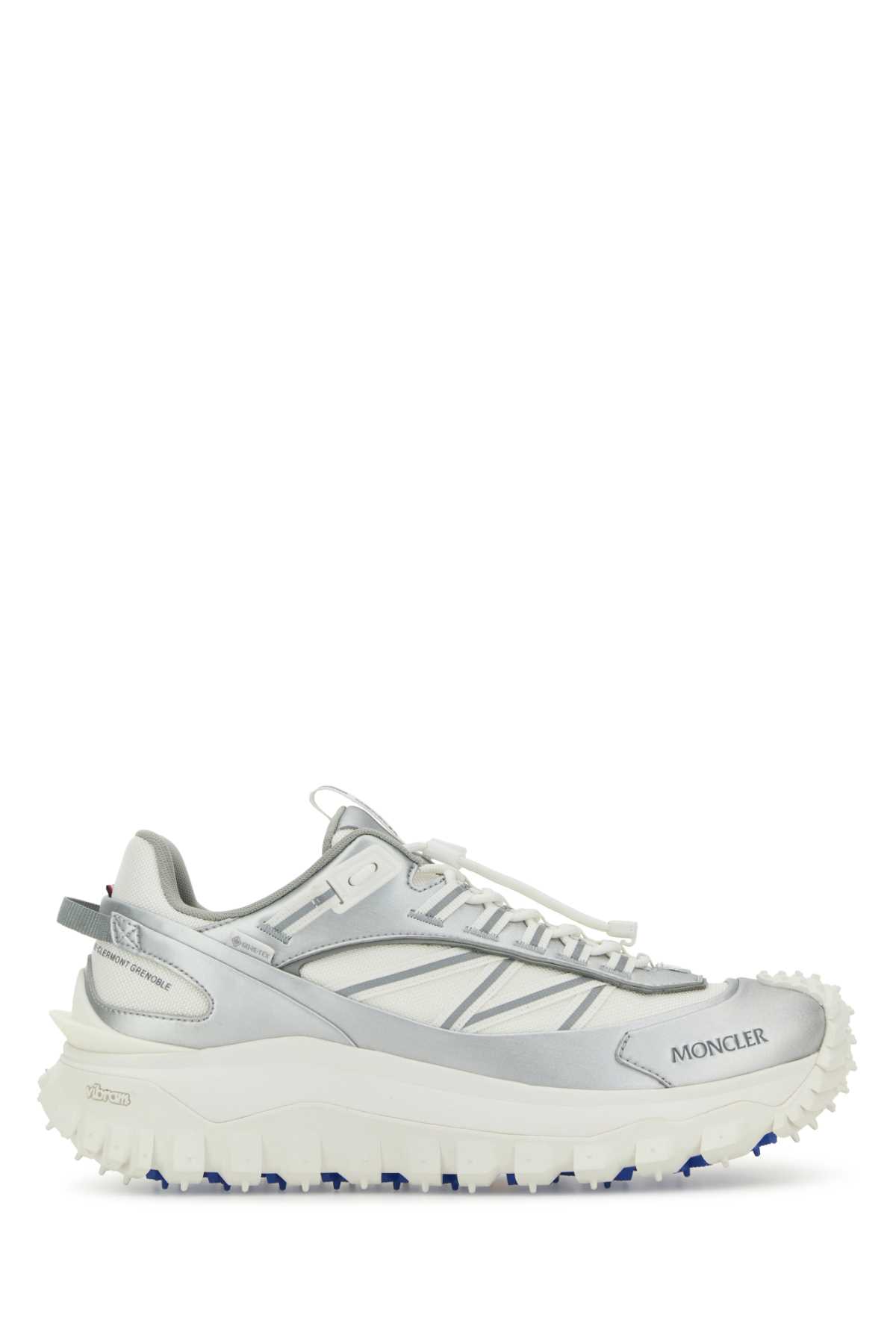 Two-tone Fabric And Leather Trailgrip Sneakers