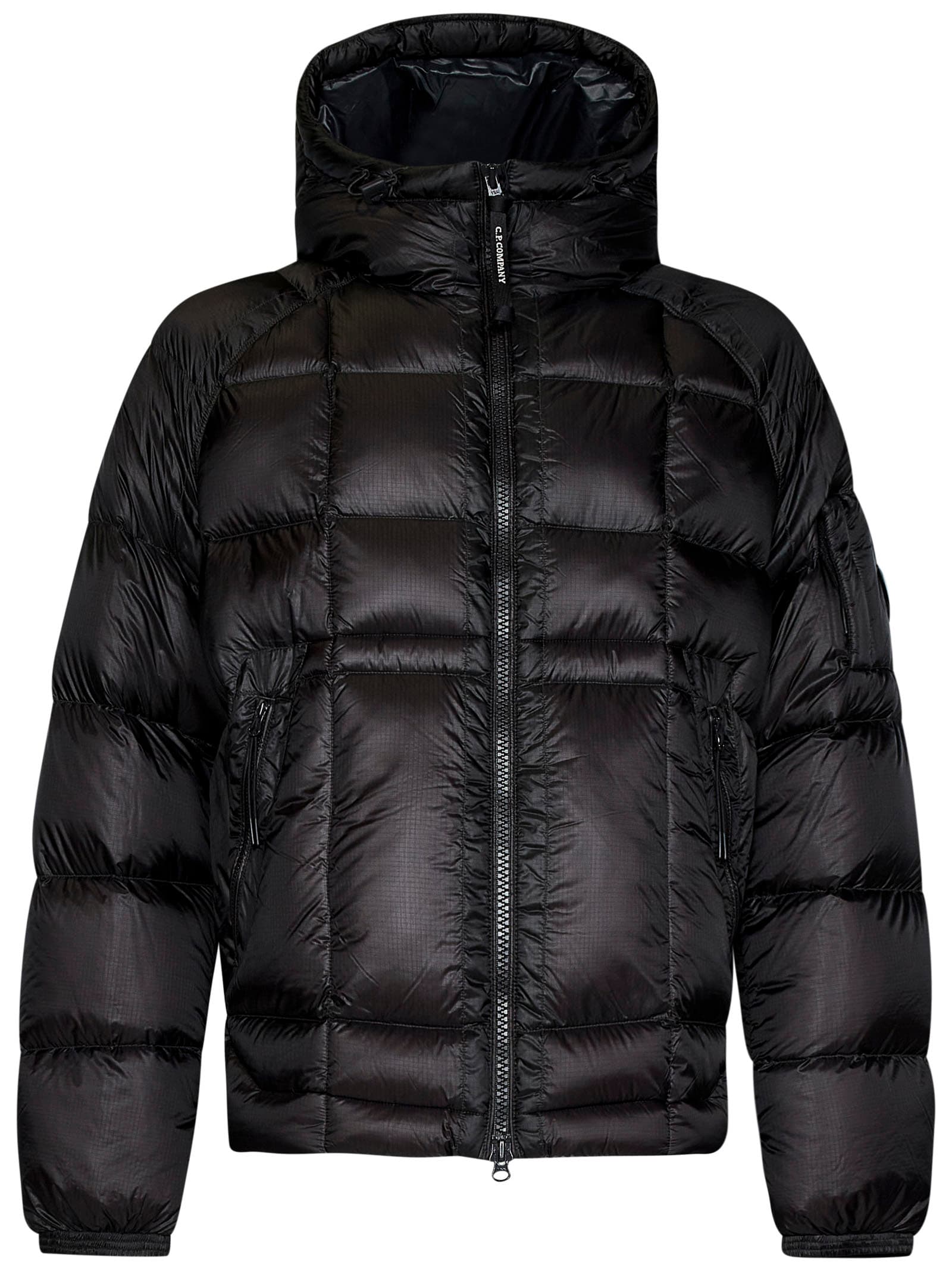 Shop C.p. Company D.d. Shell Down Jacket In Black