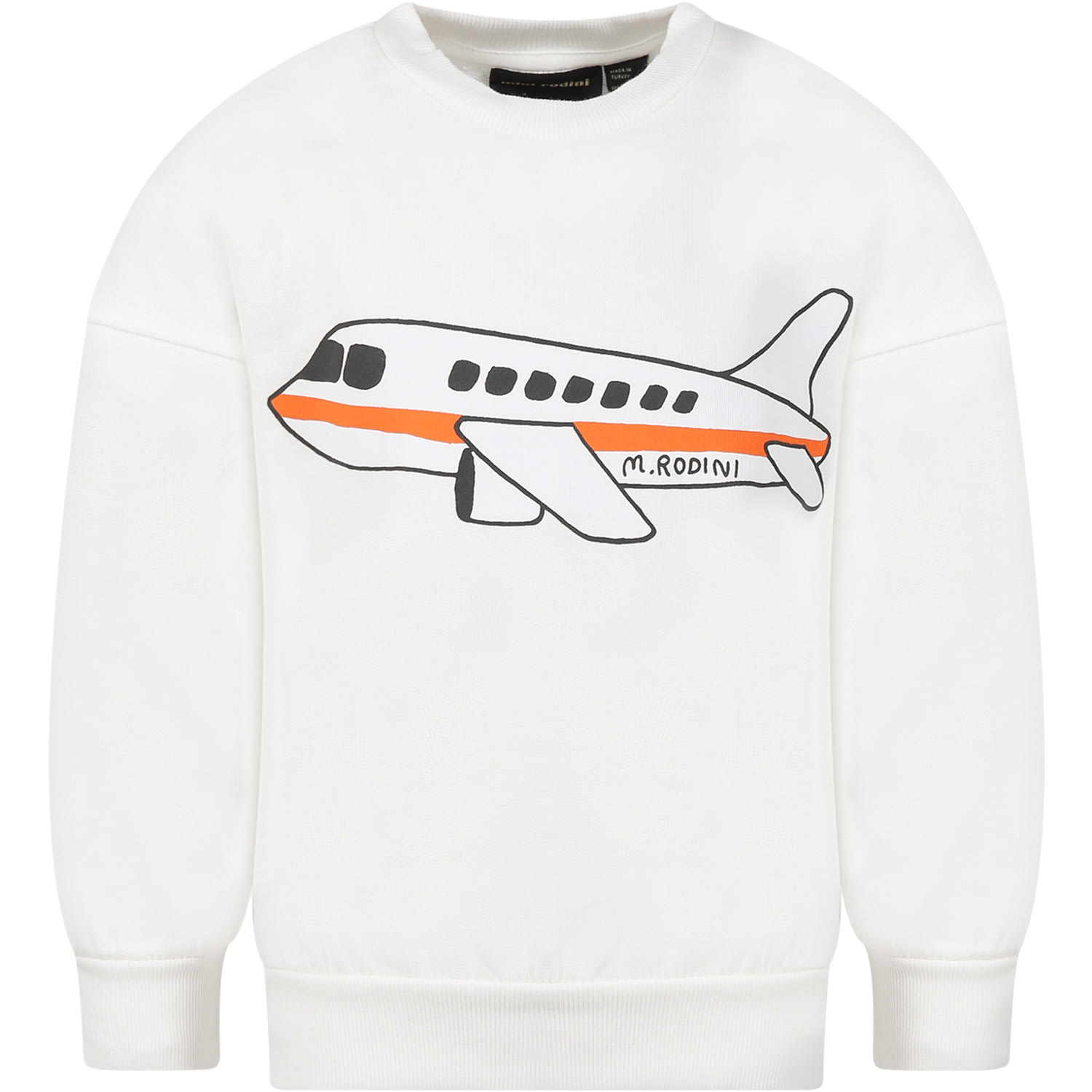 Mini Rodini Graphic-print Cotton Sweatshirt In White