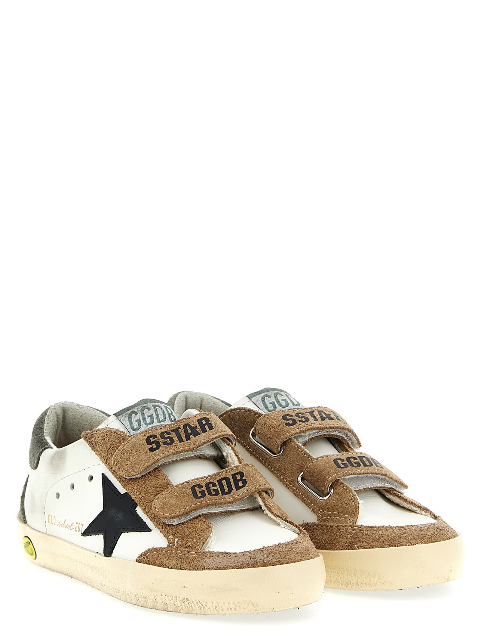 Golden Goose Kids' Old School Sneakers In Brown