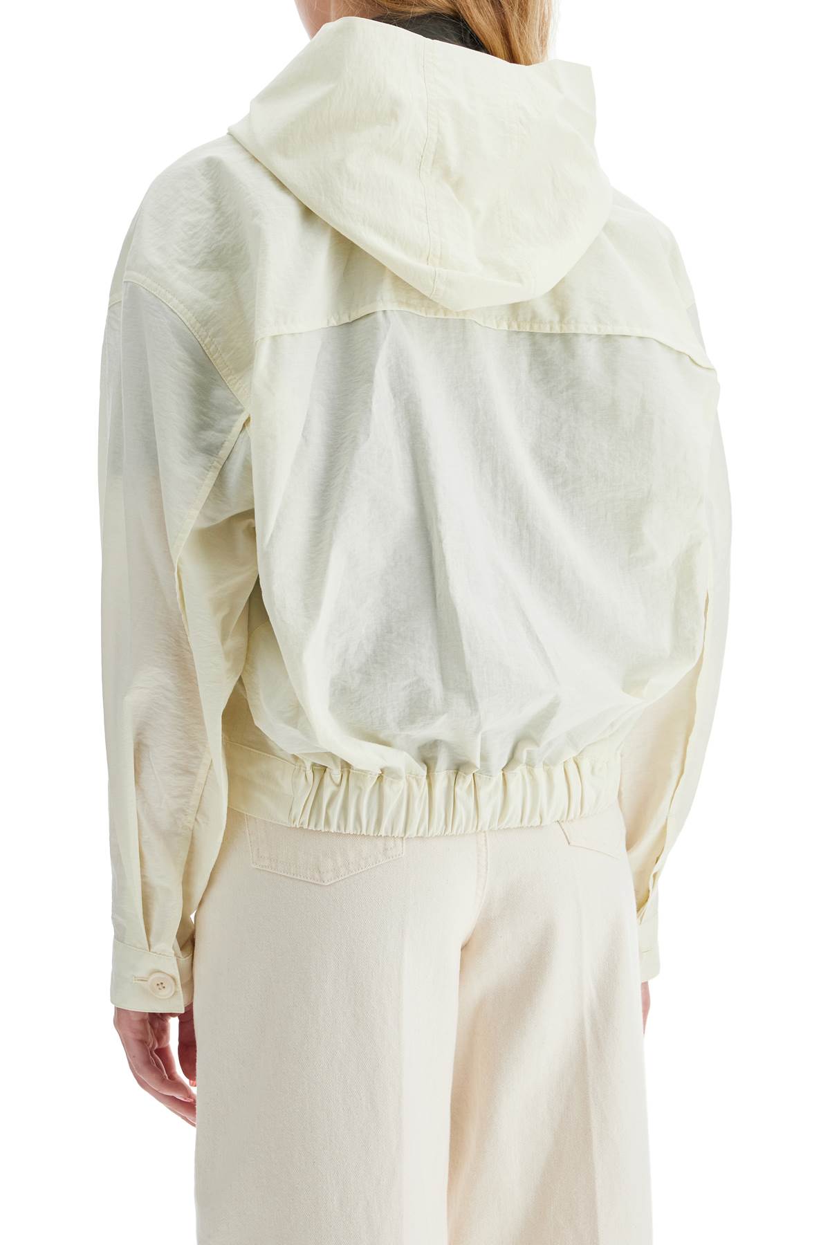 Shop Lemaire Short Hooded Blouson In Lemon Glaze