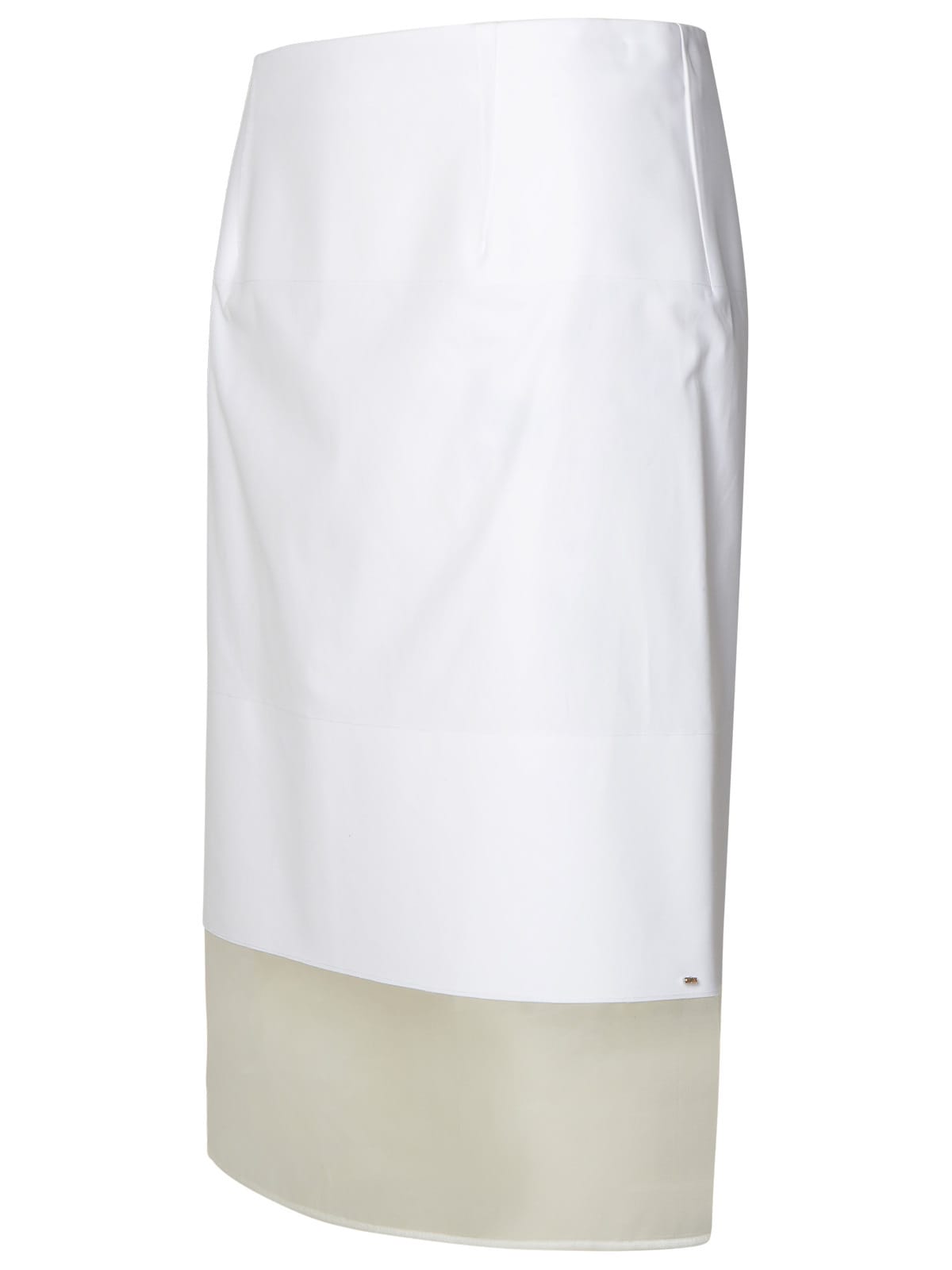 Shop Sportmax Turchia White Cotton Skirt