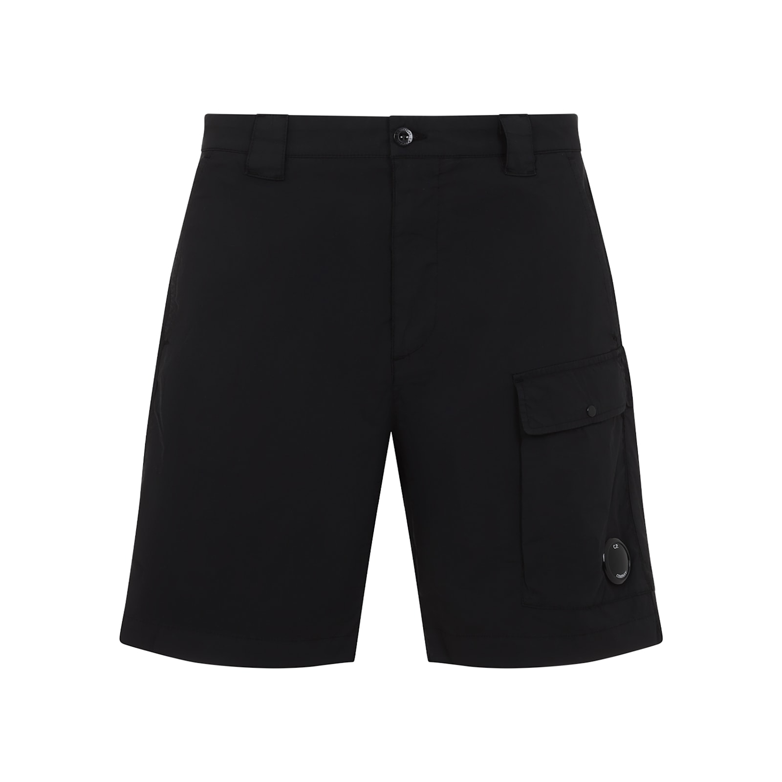 C.p. Company Bermuda Shorts With Stretch Cotton Blend In Black