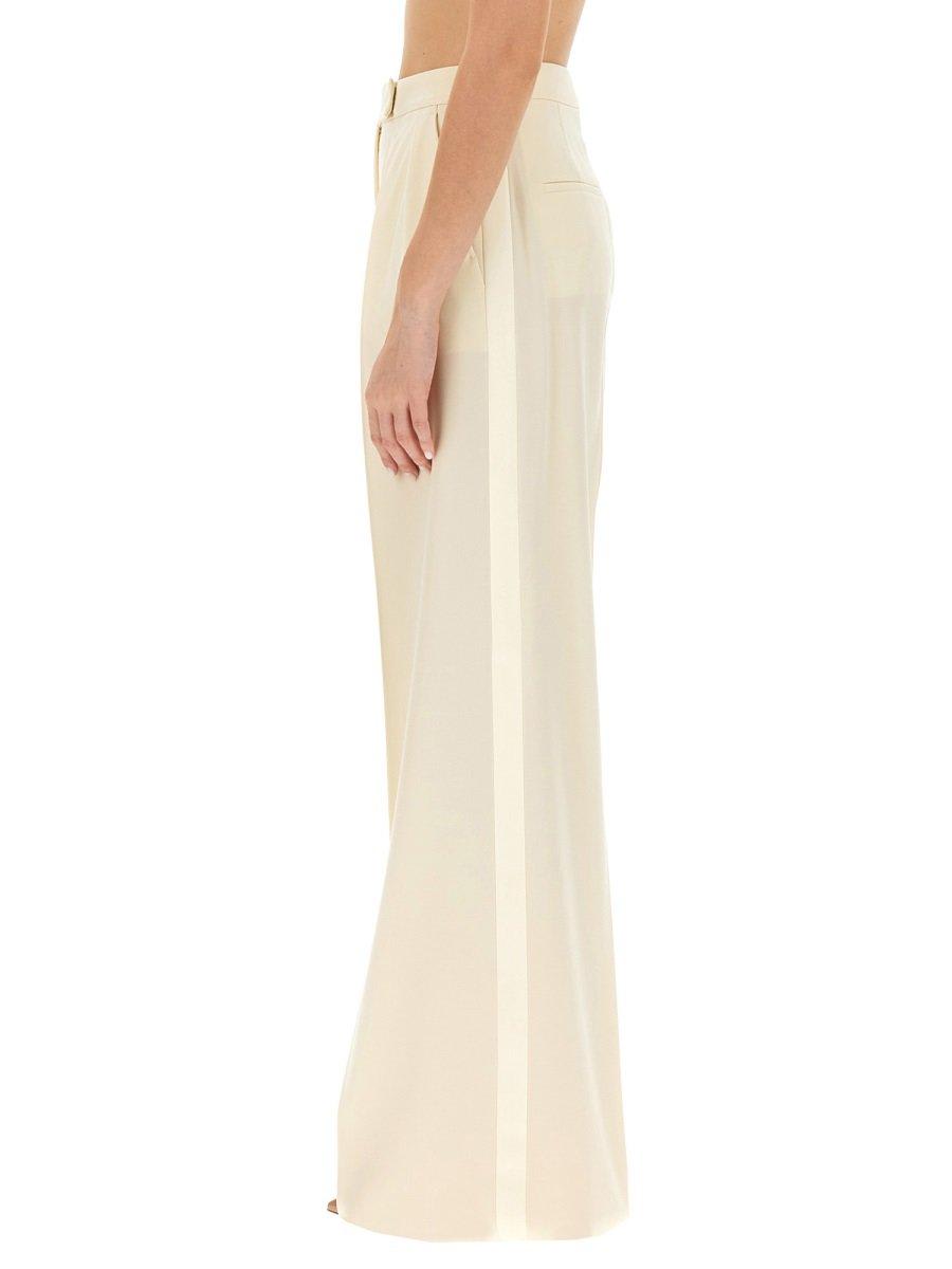 Shop Max Mara High Waist Wide Leg Trousers In Beige