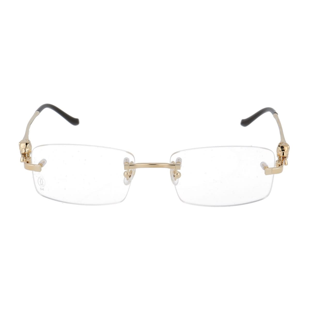 Shop Cartier Ct0281o 001 Glasses In Oro