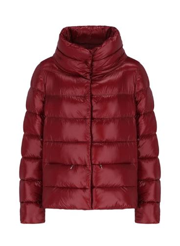 Herno Structured Bordeaux Polyamide Coat In Purple