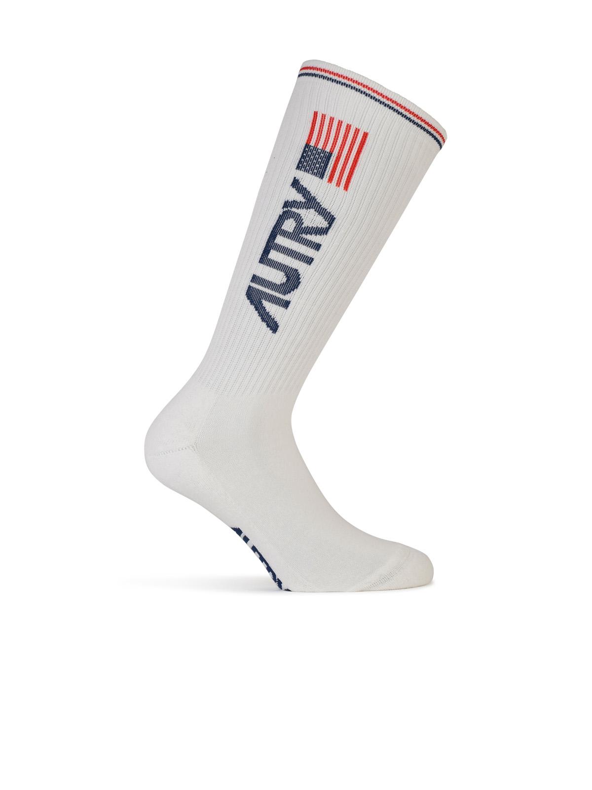 Autry White Cotton Socks