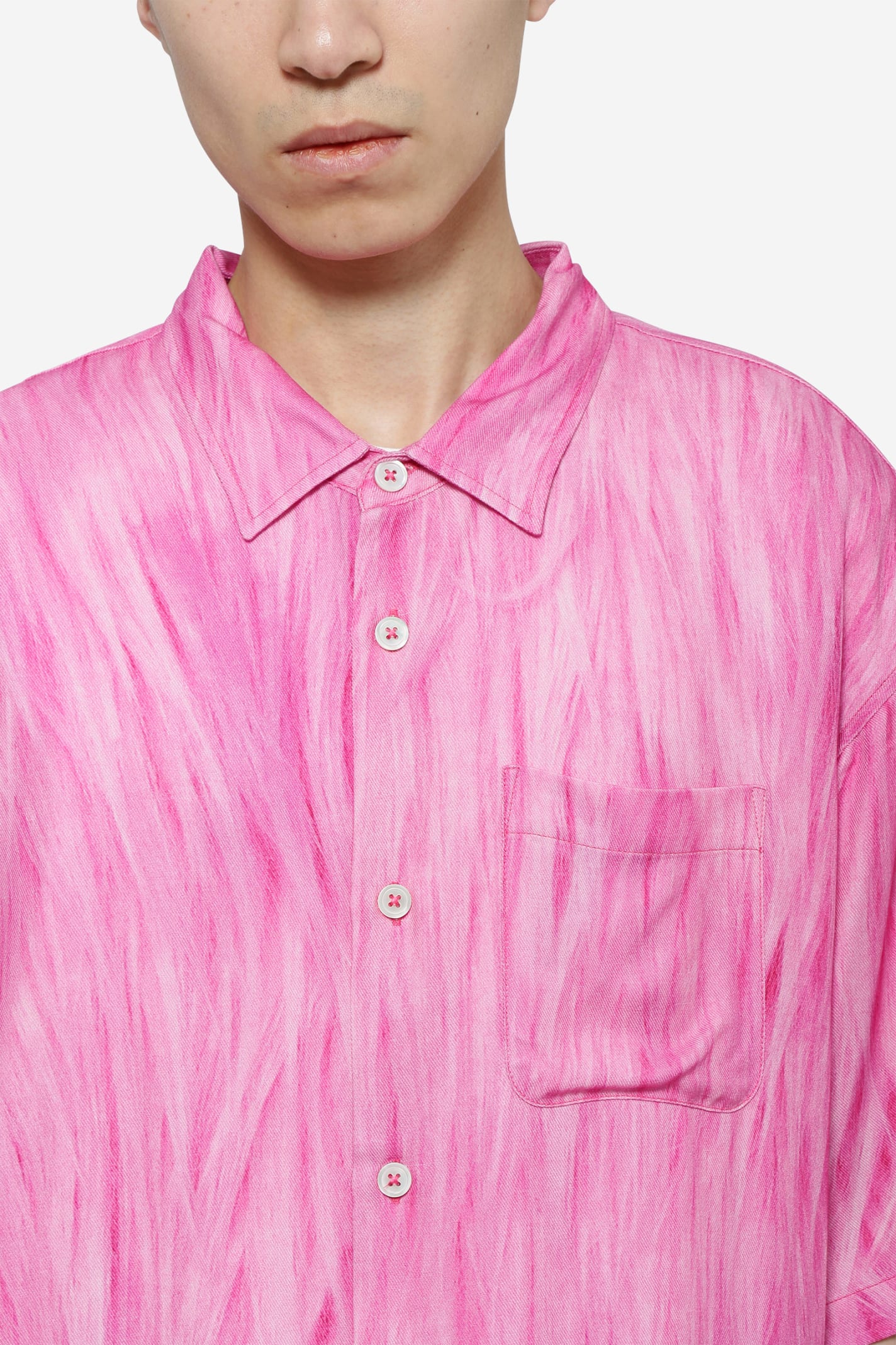 Shop Stussy Fur Print Shirt In Pink