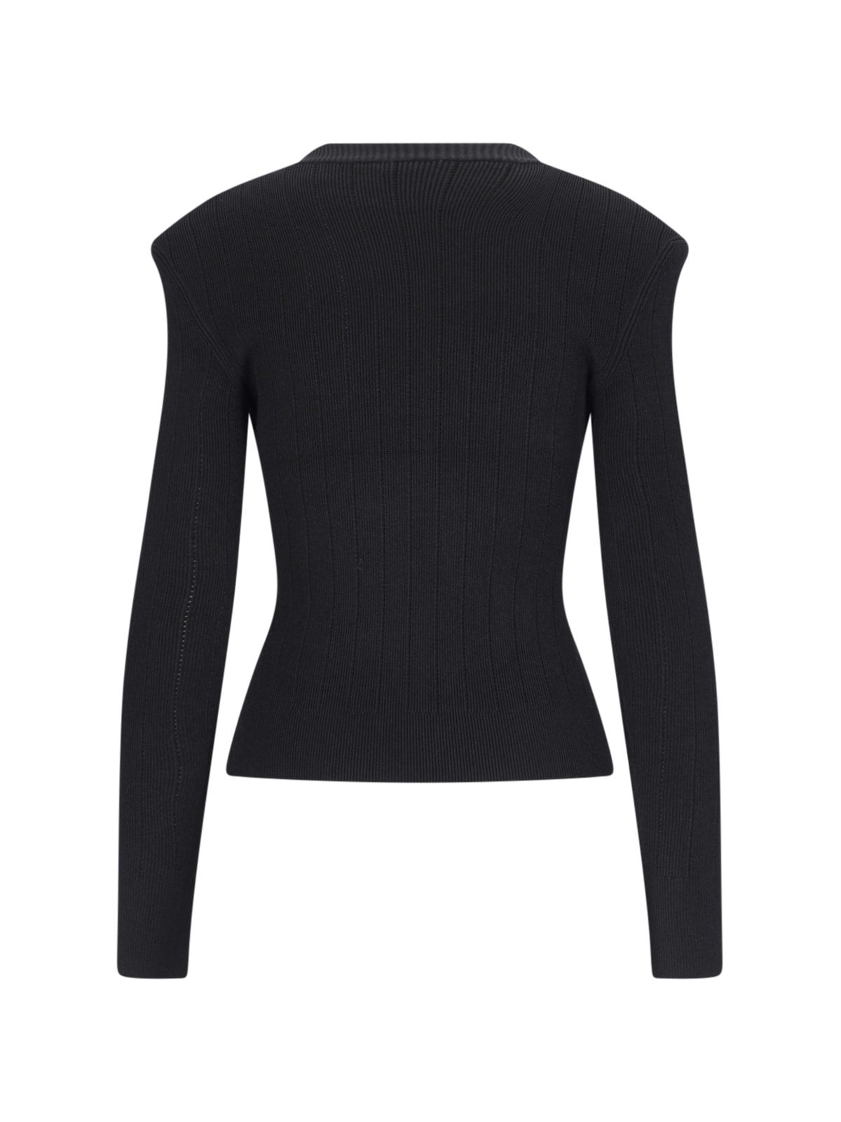 Shop Balmain Crew-neck Sweater In Black