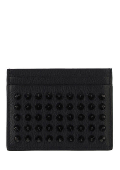 Shop Christian Louboutin Kios Card Holder In Black/black