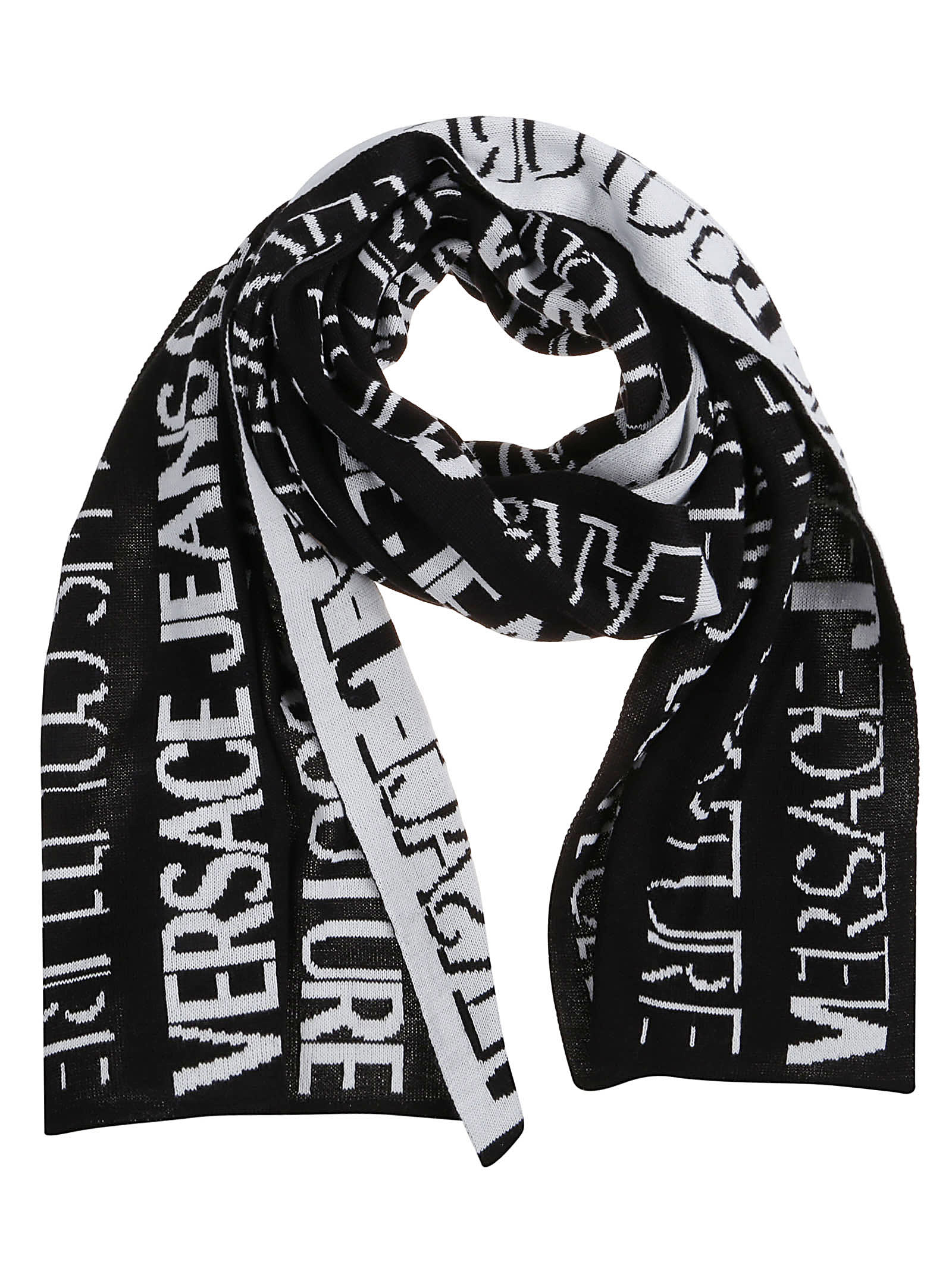 VERSACE JEANS COUTURE ALLOVER LOGO SCARF