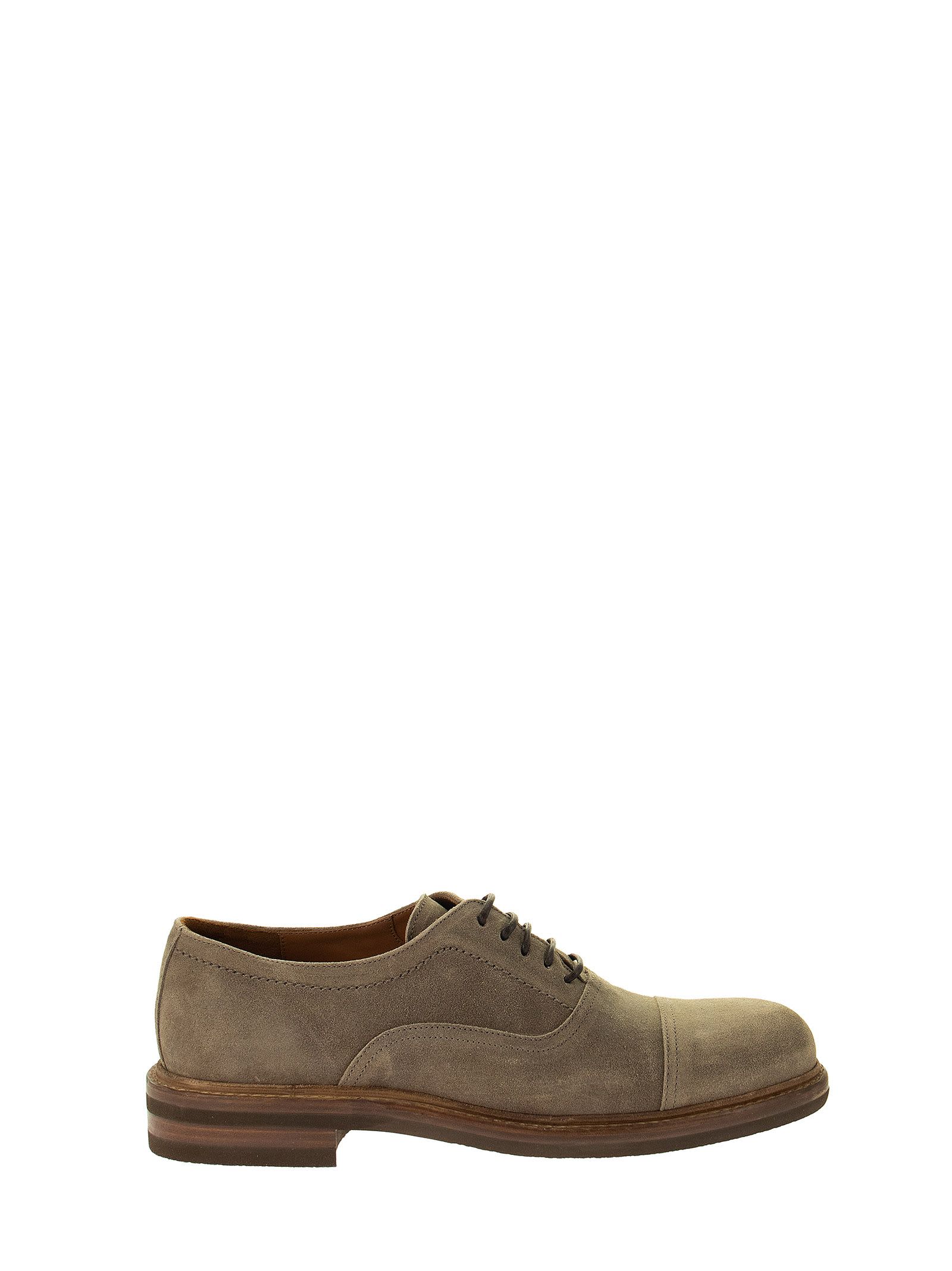 Brunello Cucinelli Oiled Suede Oxford With Elastic