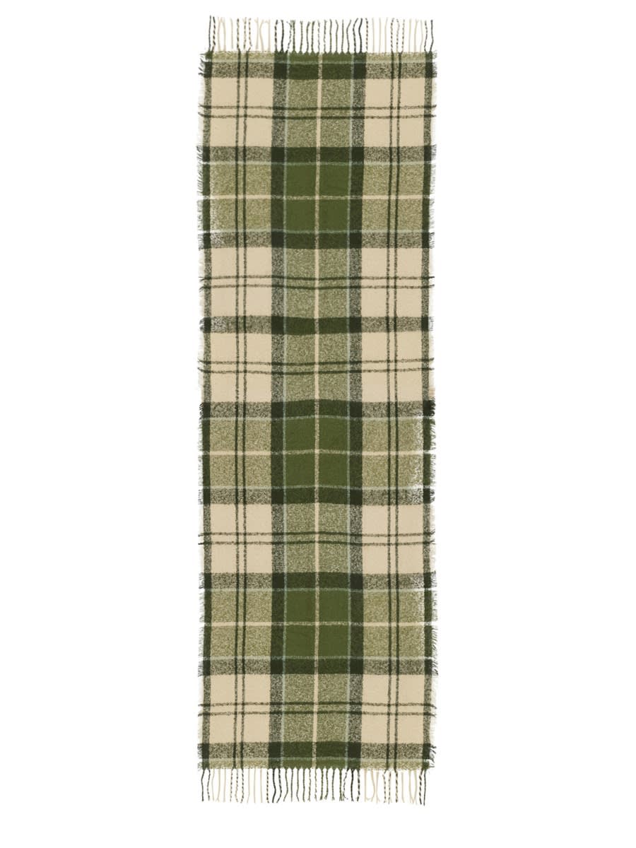 Shop Barbour Wool Scarf In Multicolour