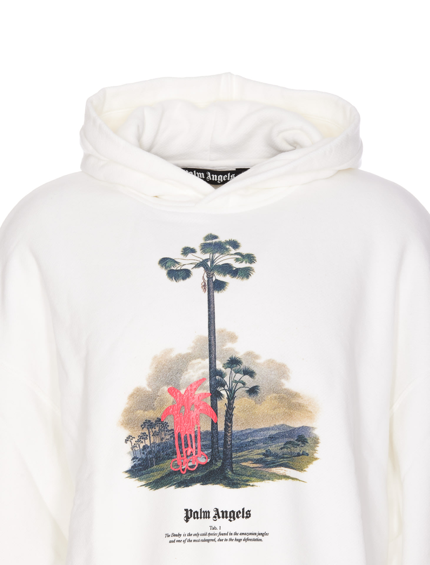 Palm Angels Douby Lost In Amazonia Hoodie In White