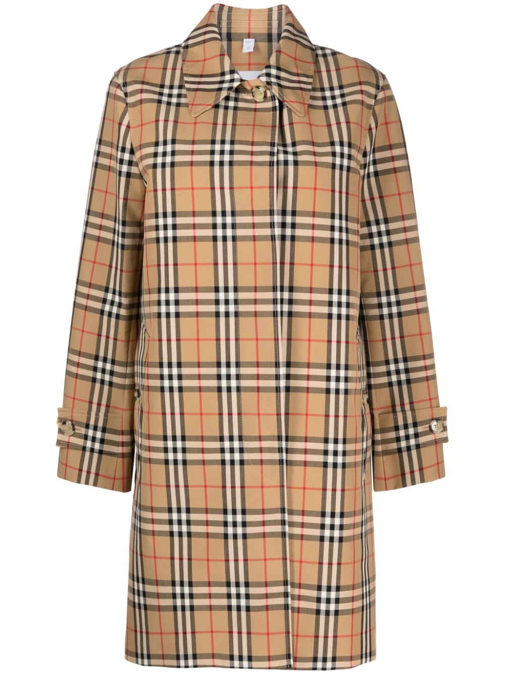 Burberry Plaid-check Pattern Jacket In Brown