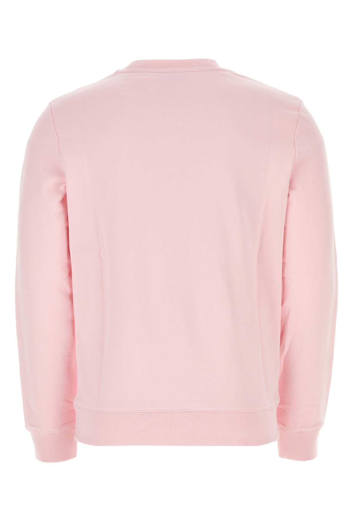 Apc Pink Cotton Rider Sweatshirt In Roserouge