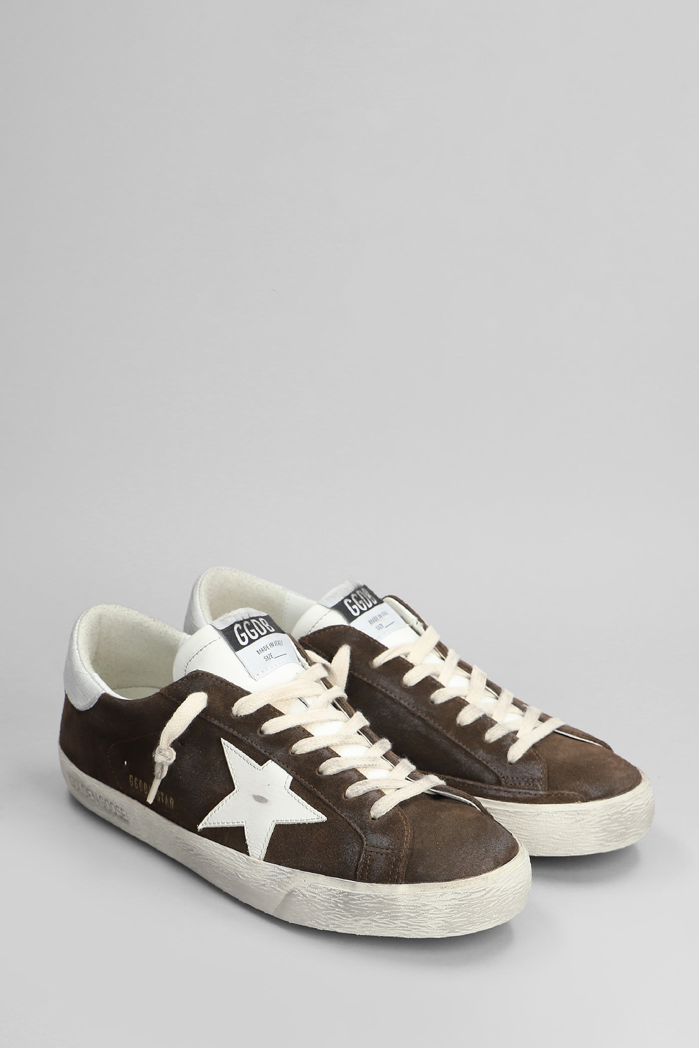 Shop Golden Goose Superstar Sneakers In Brown Suede