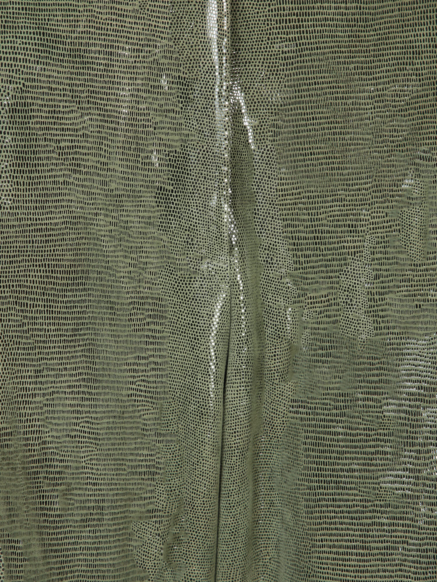 Shop Forte Forte Lizard Printed Suede Cargo Trousers In Green