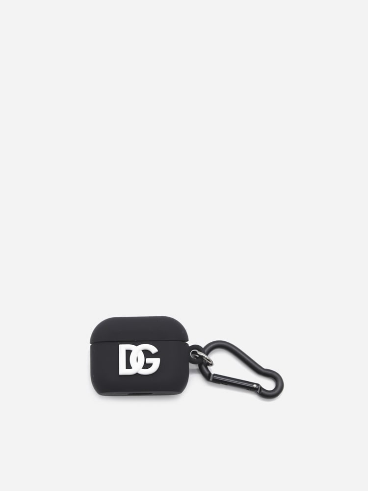 Dolce & Gabbana Rubber Airpods Case With Contrasting Logo