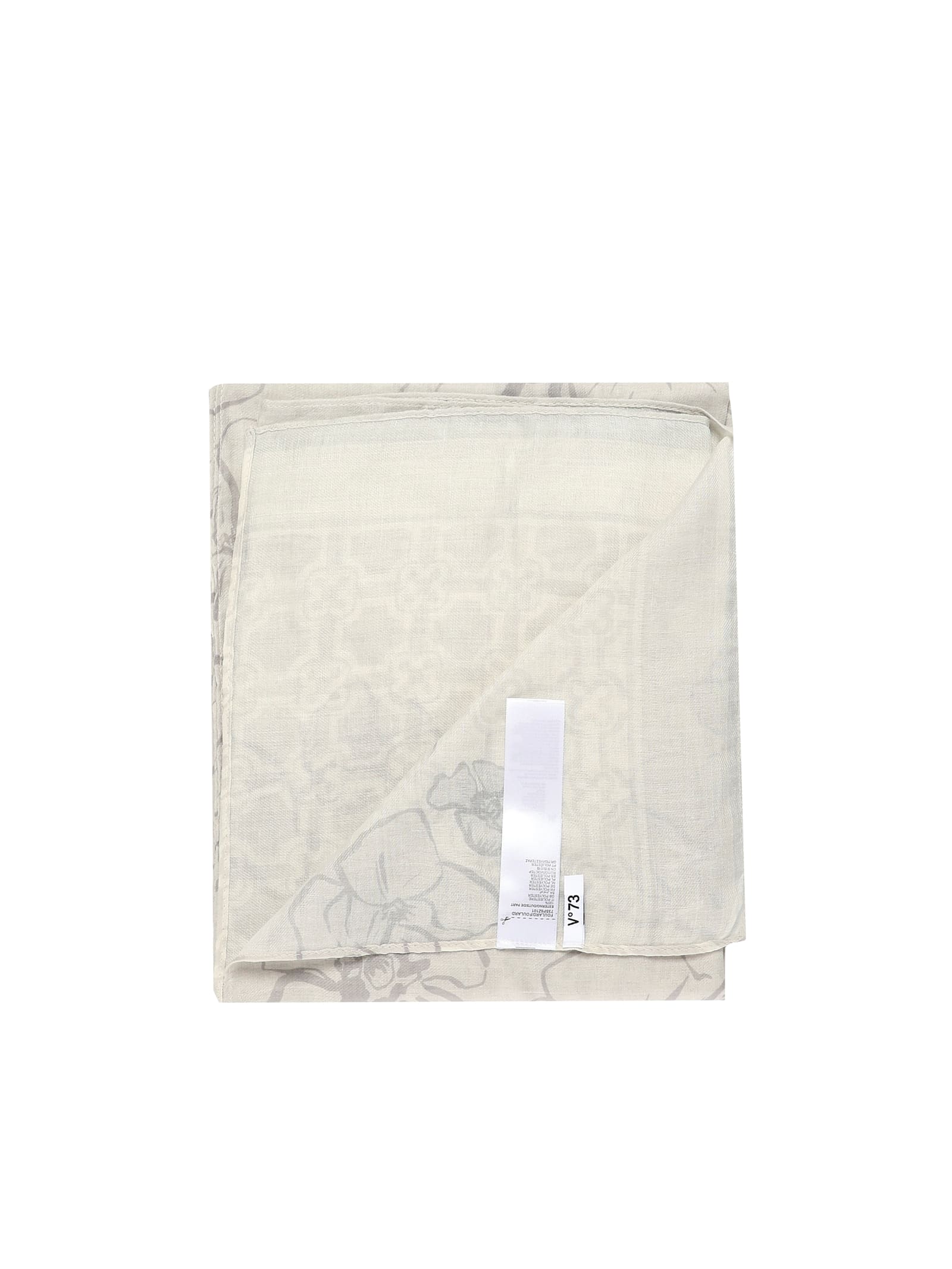 V73 Floral-print Scarf In Neutral