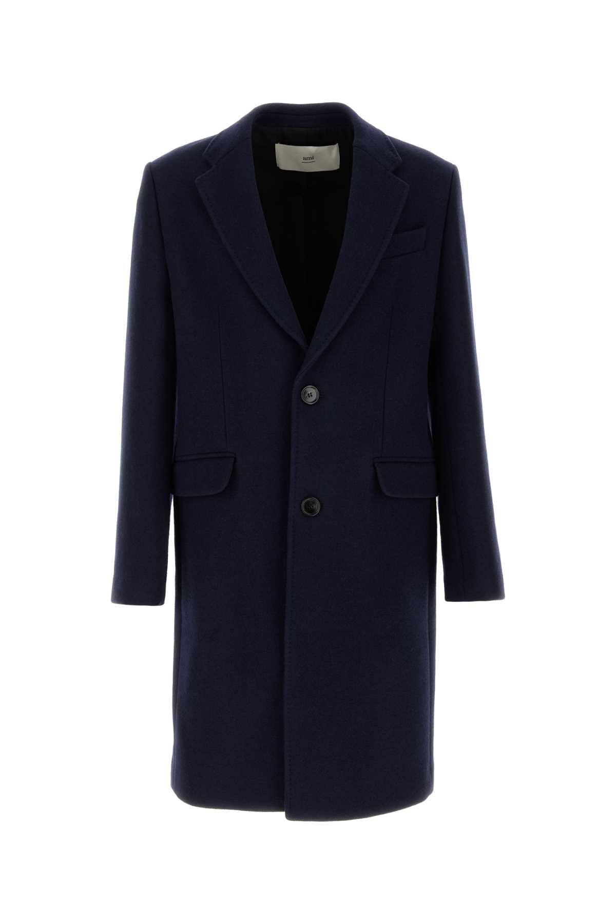 Midnight Blue Wool Coat