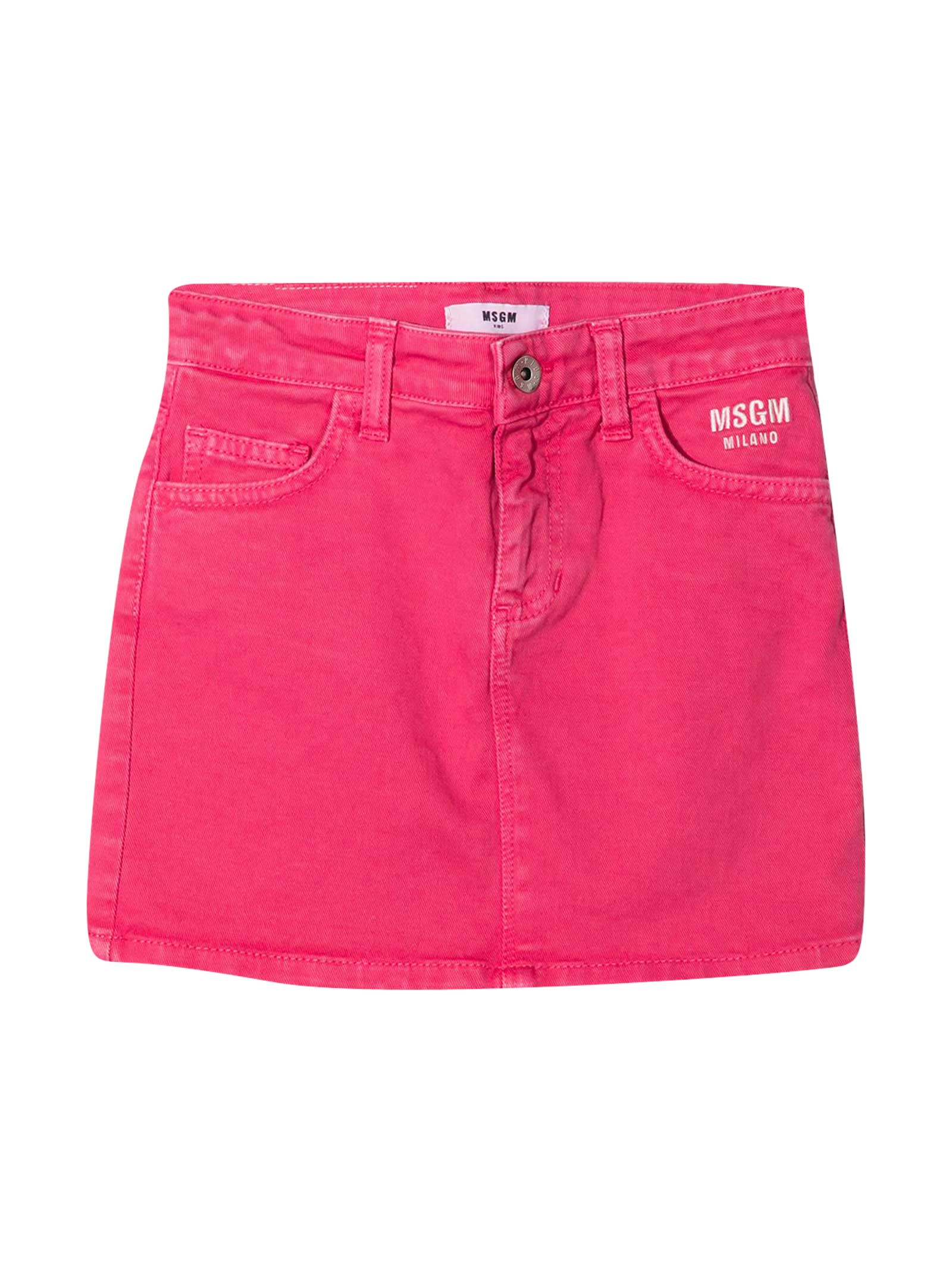 MSGM Pink Teen Denim Skirt